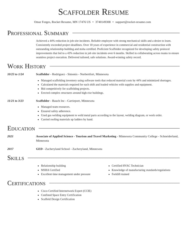 Director resume template