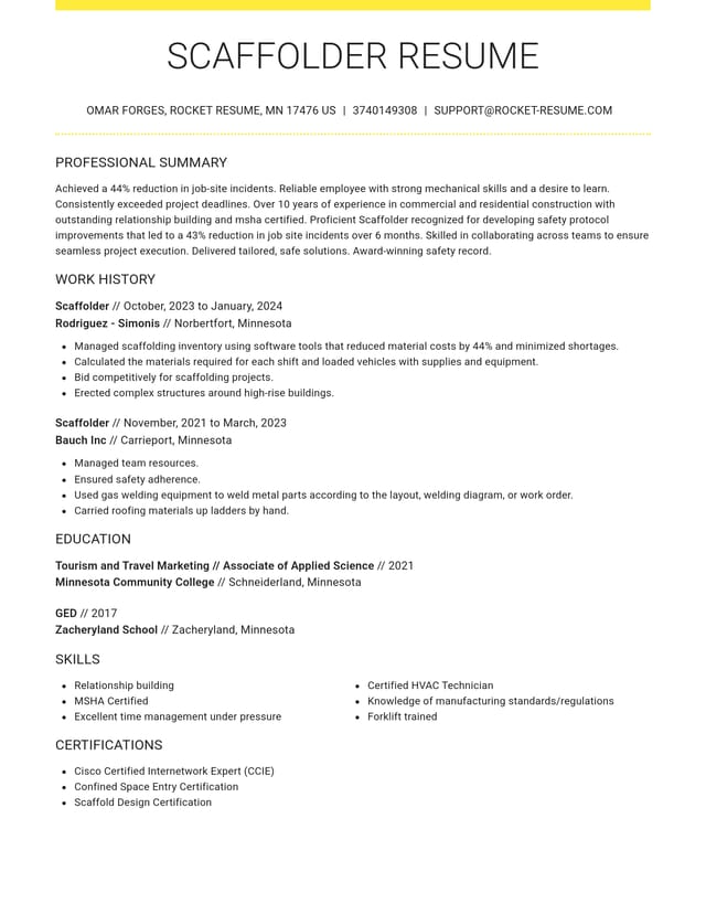 Grand resume template