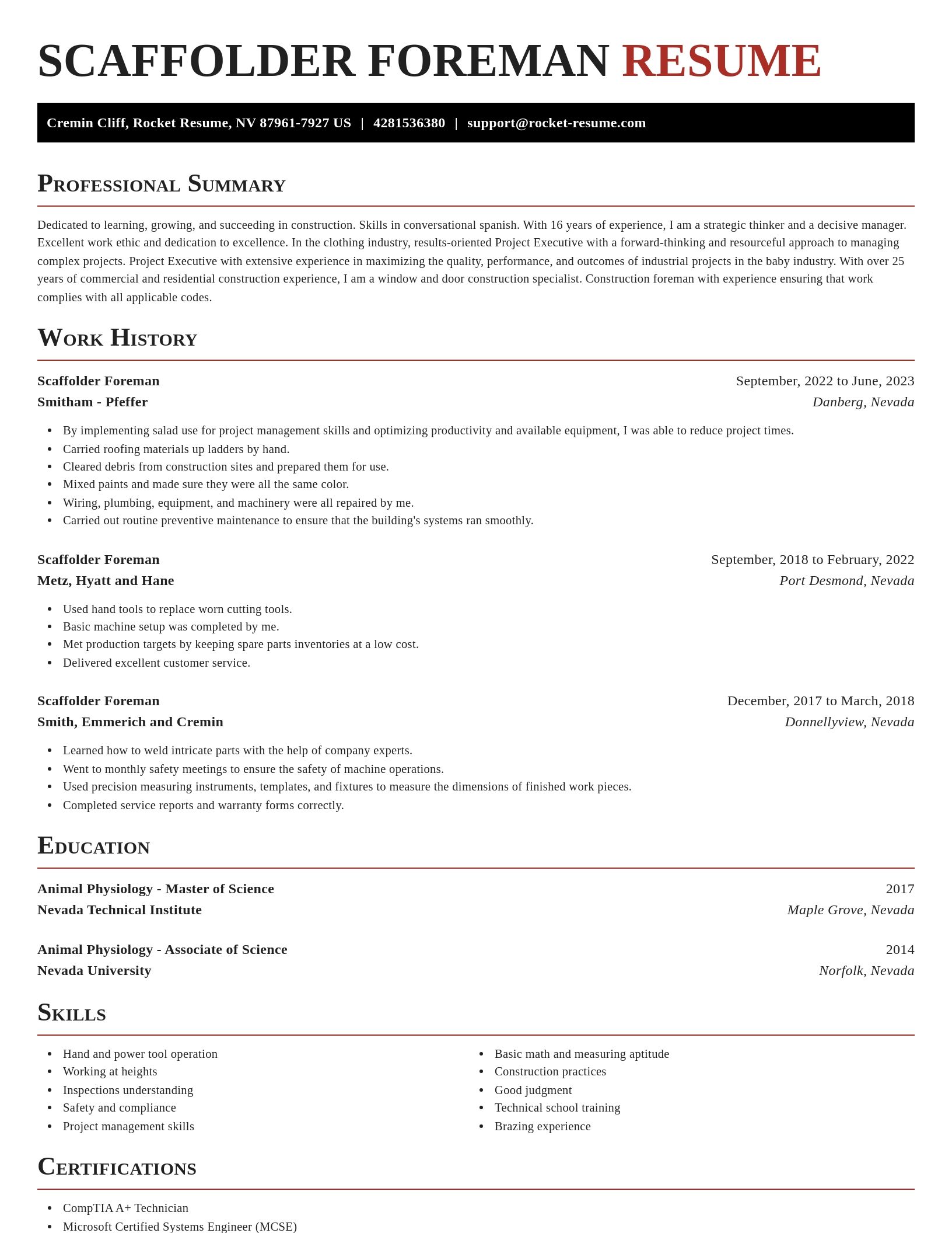 Exquisite resume template