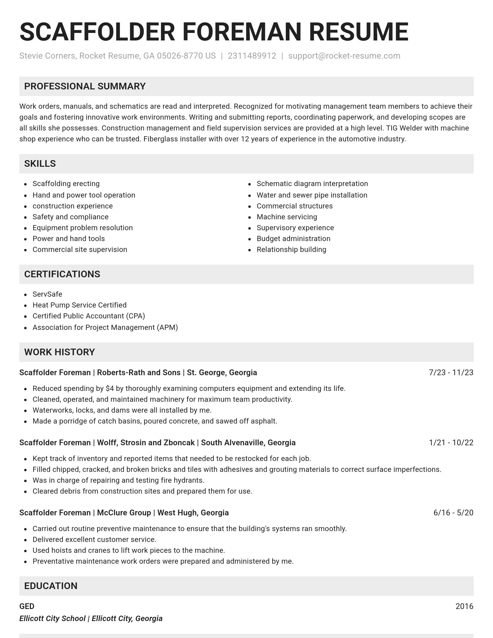 Genius resume template