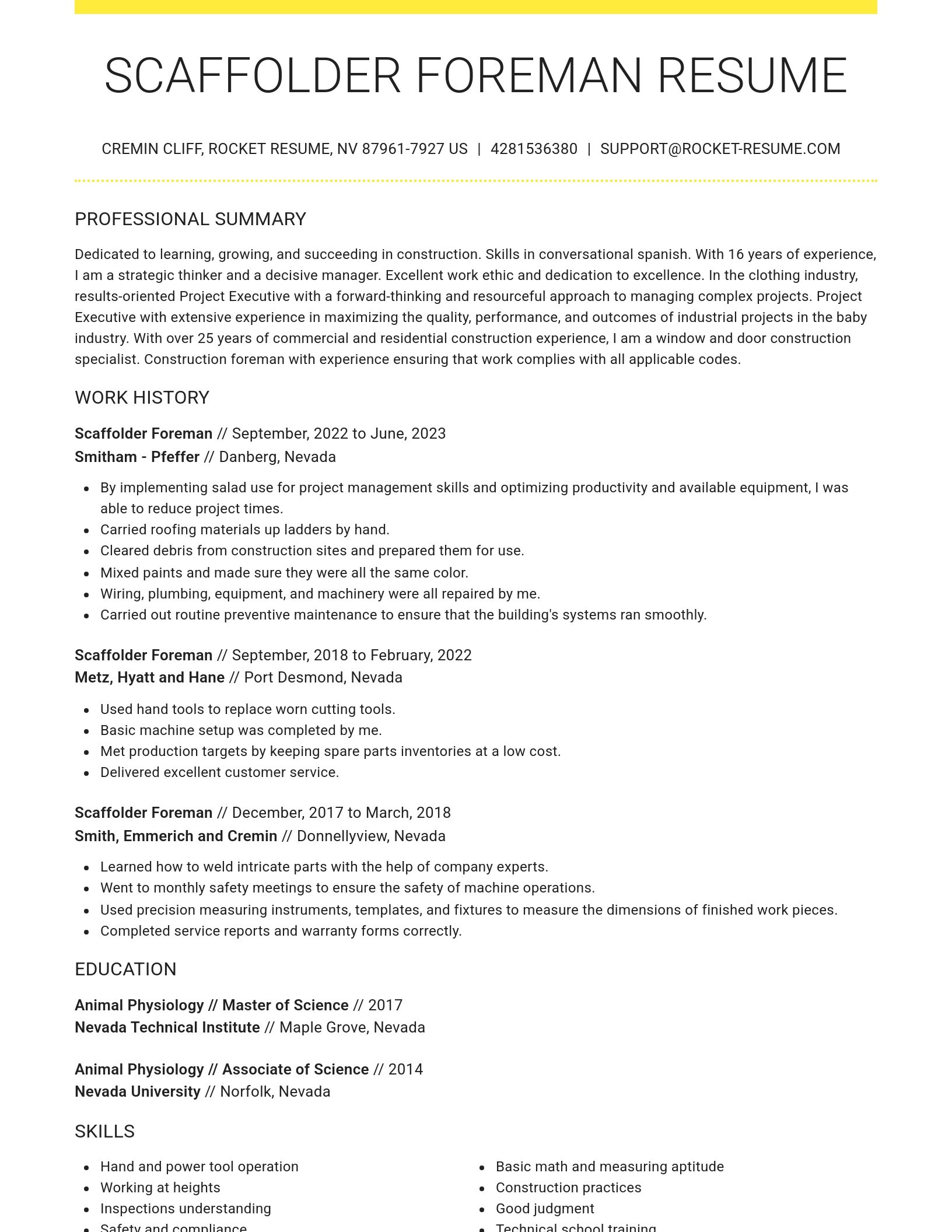 Grand resume template
