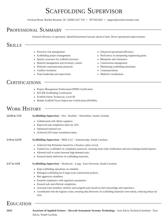 Director resume template