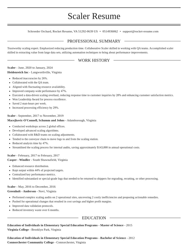 Elegant resume template