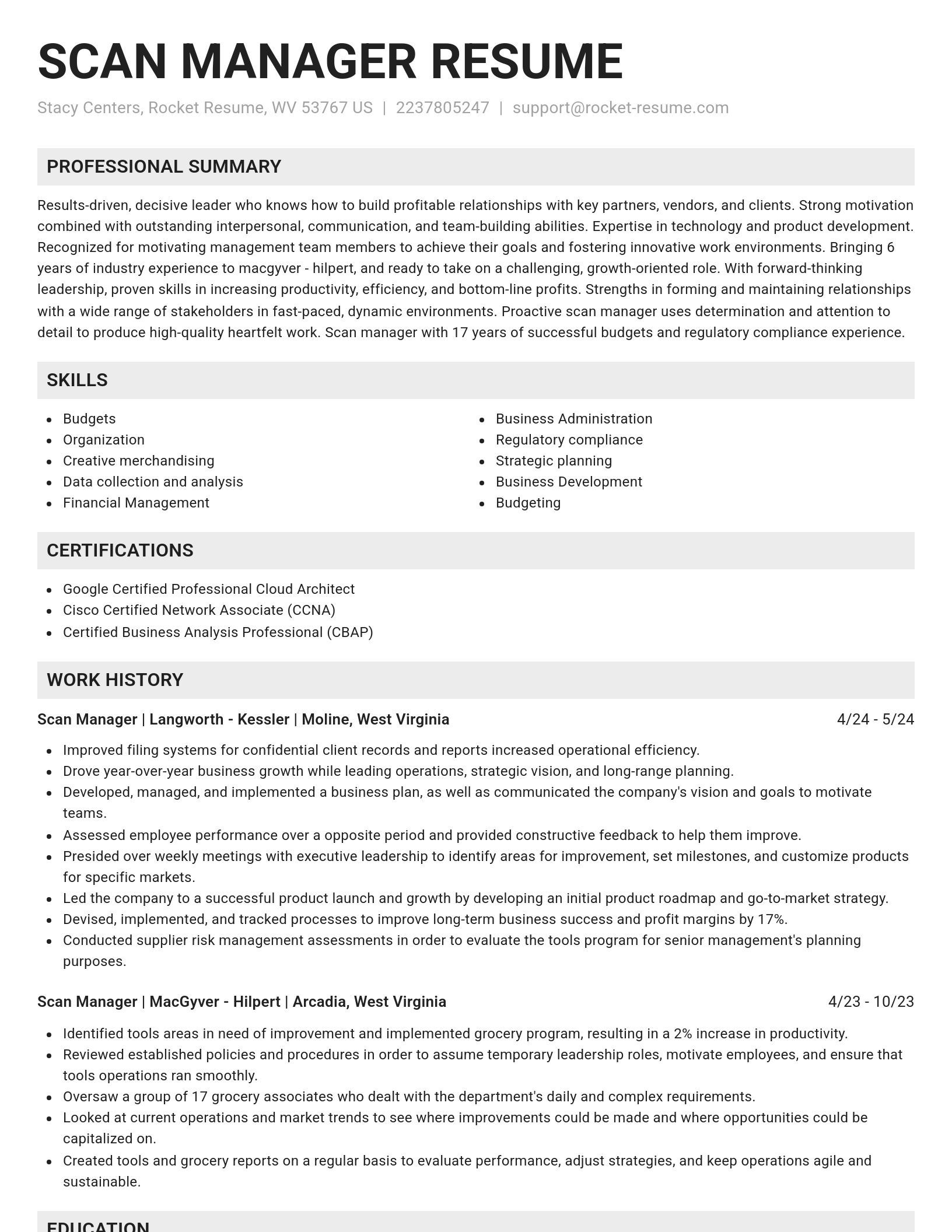 Genius resume template