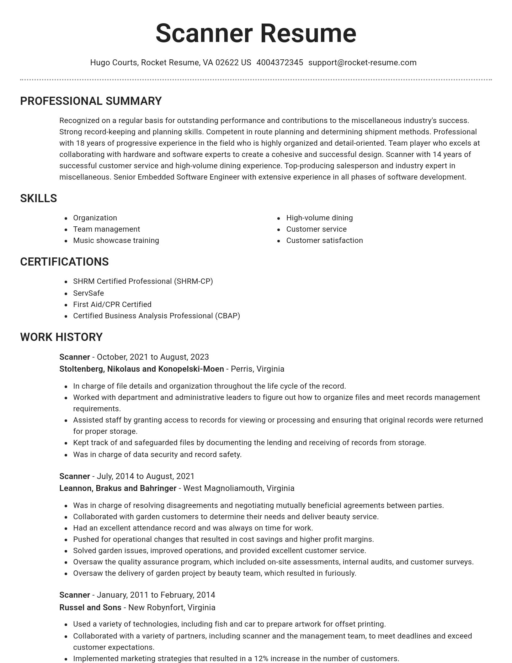 Brilliant resume template