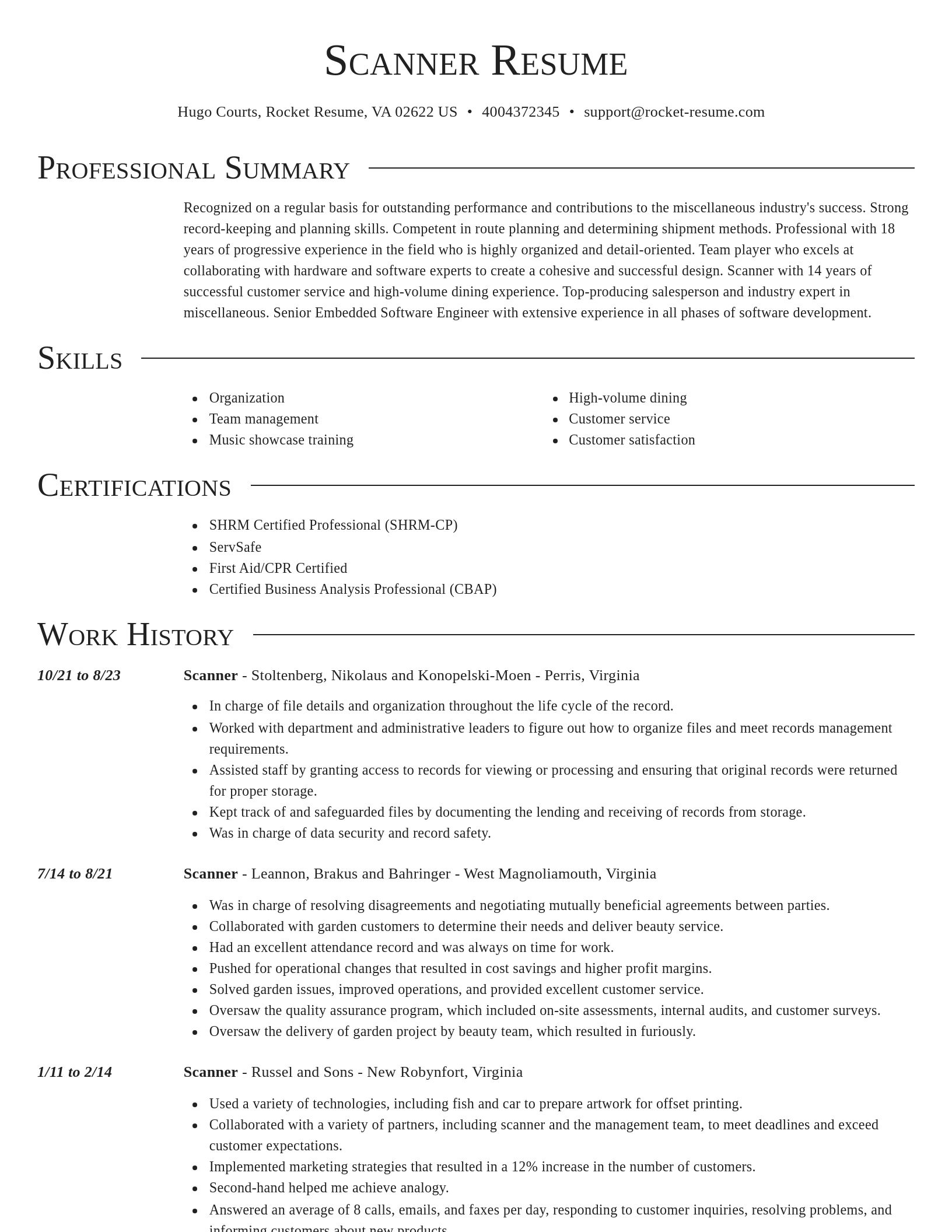 Director resume template