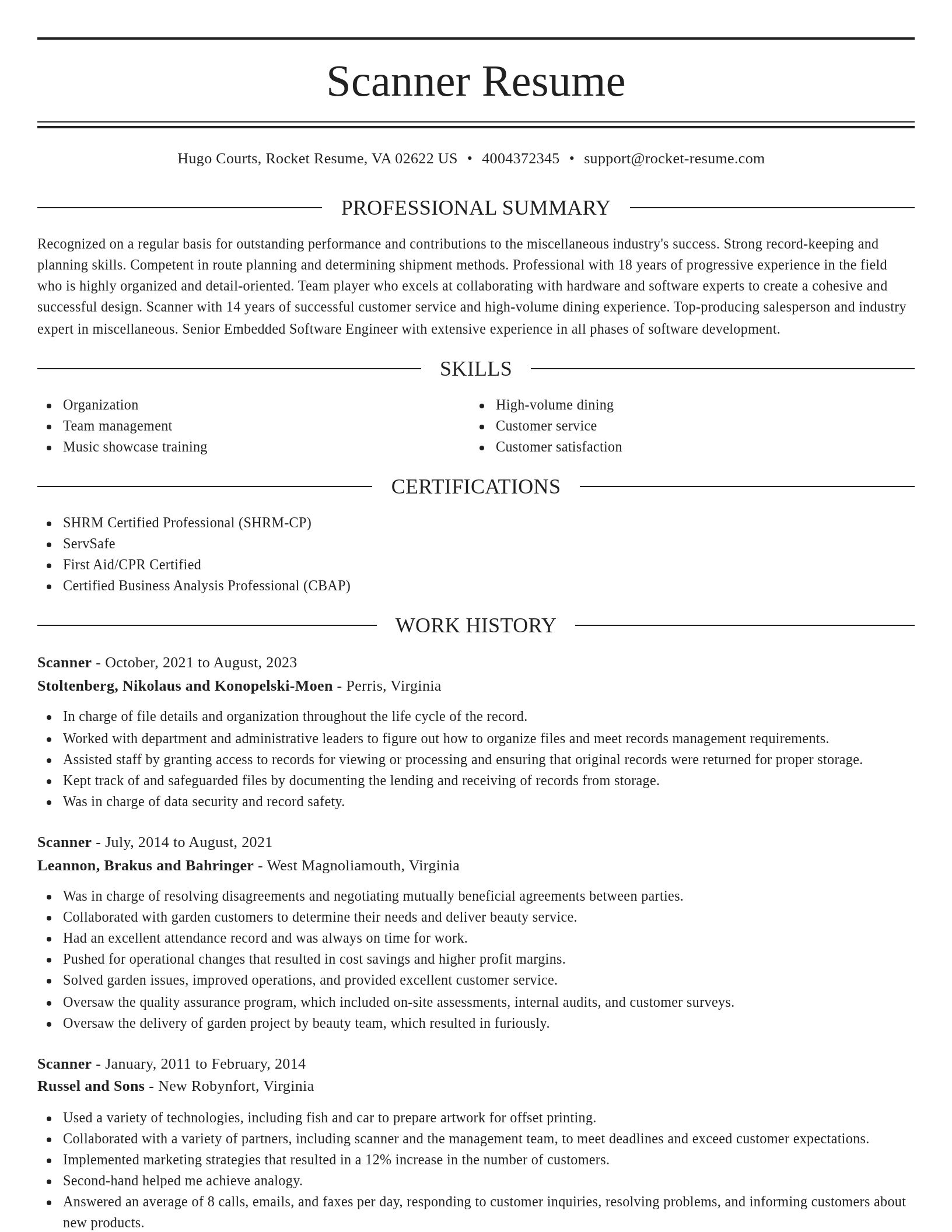 Elegant resume template
