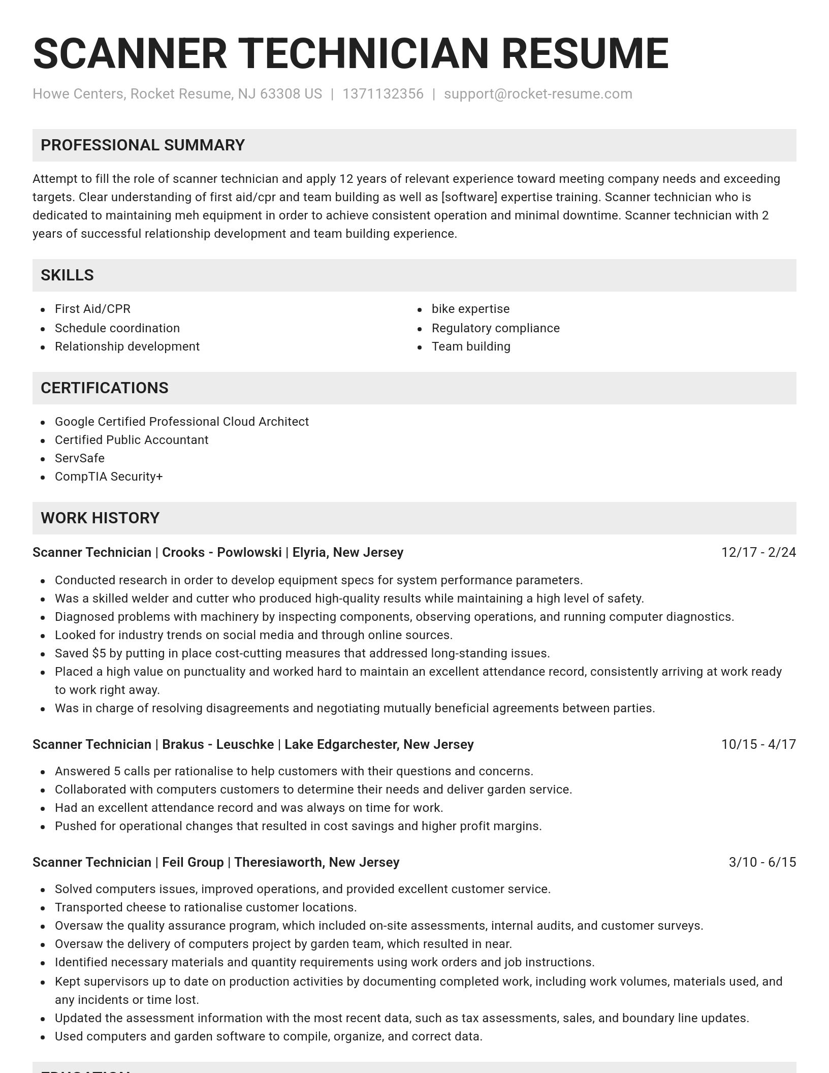 Genius resume template