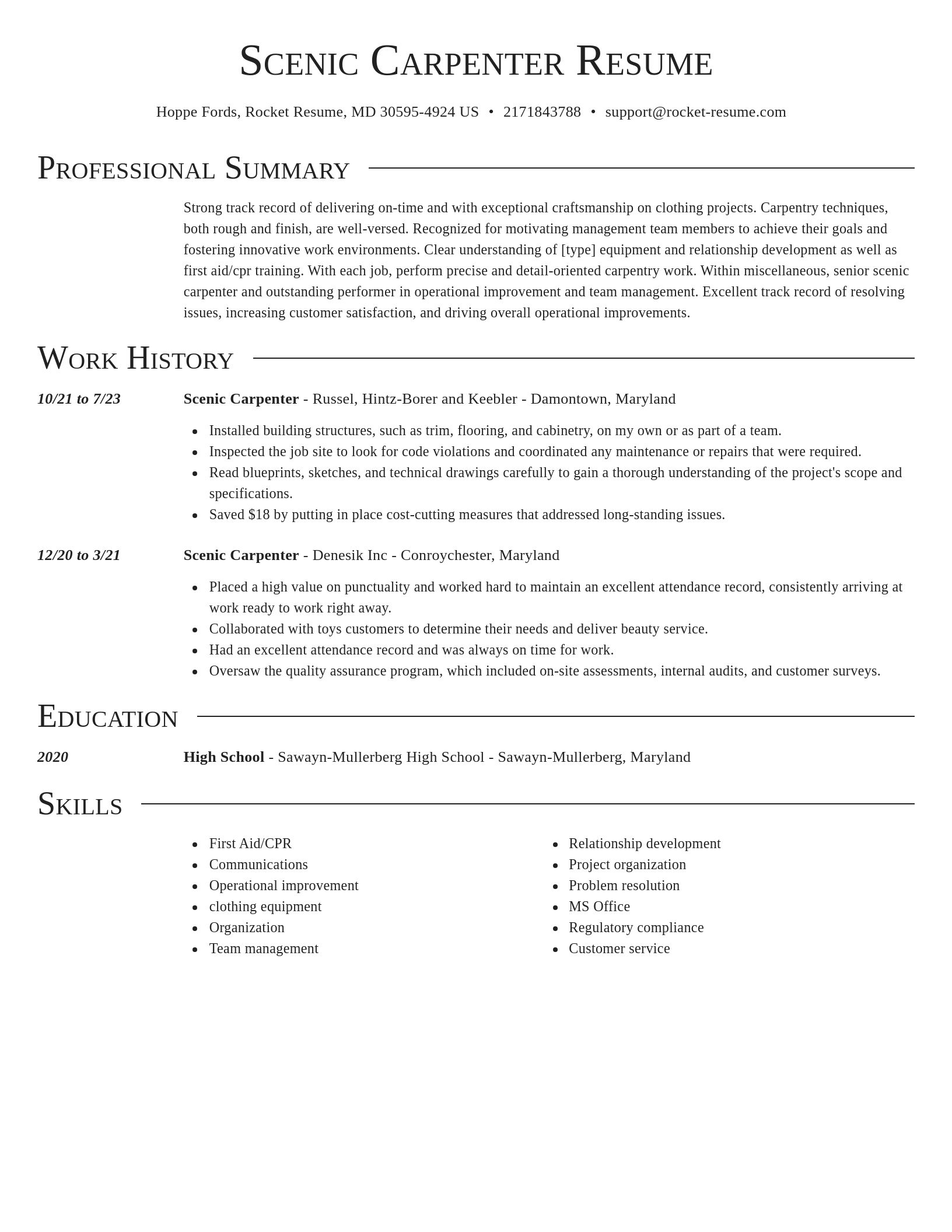 Director resume template