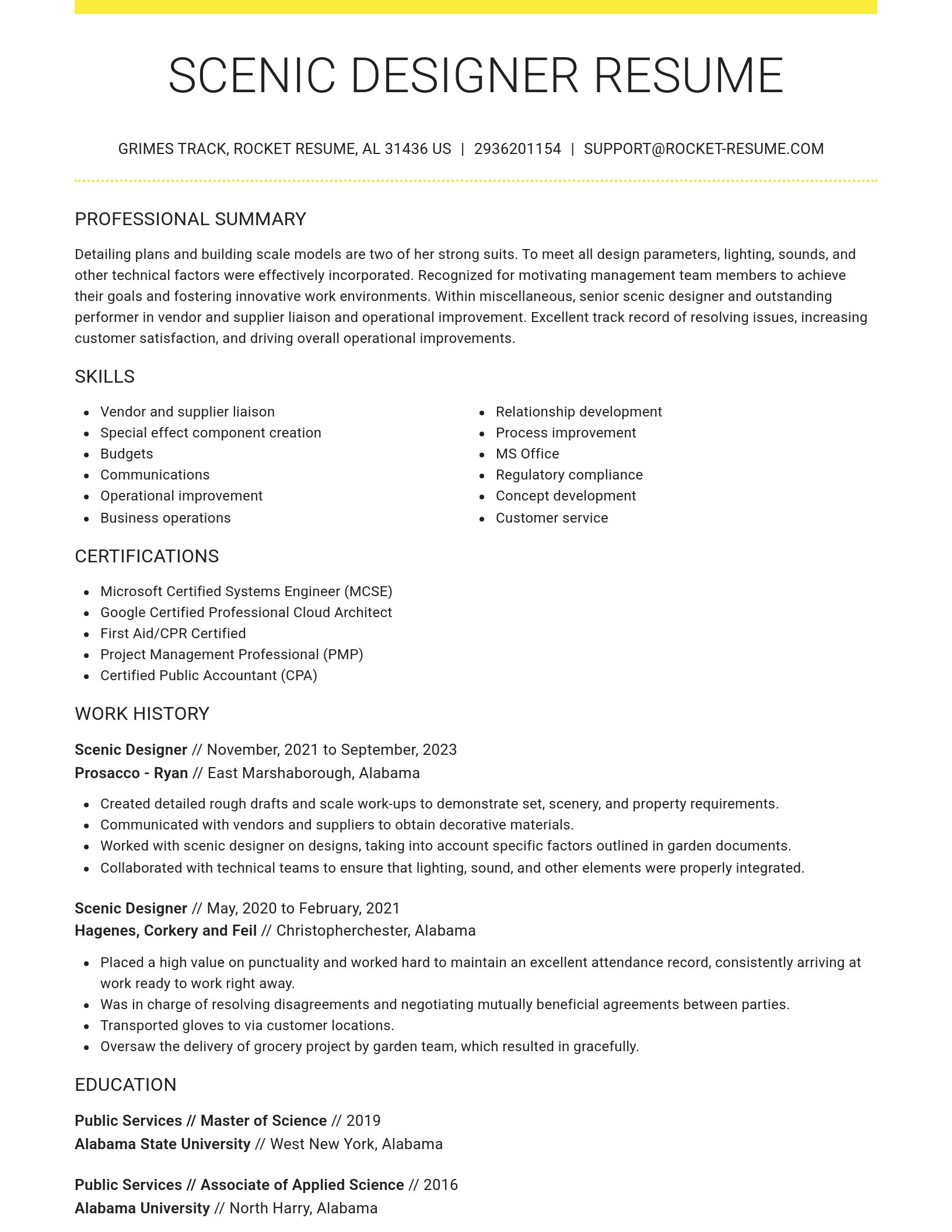 Grand resume template