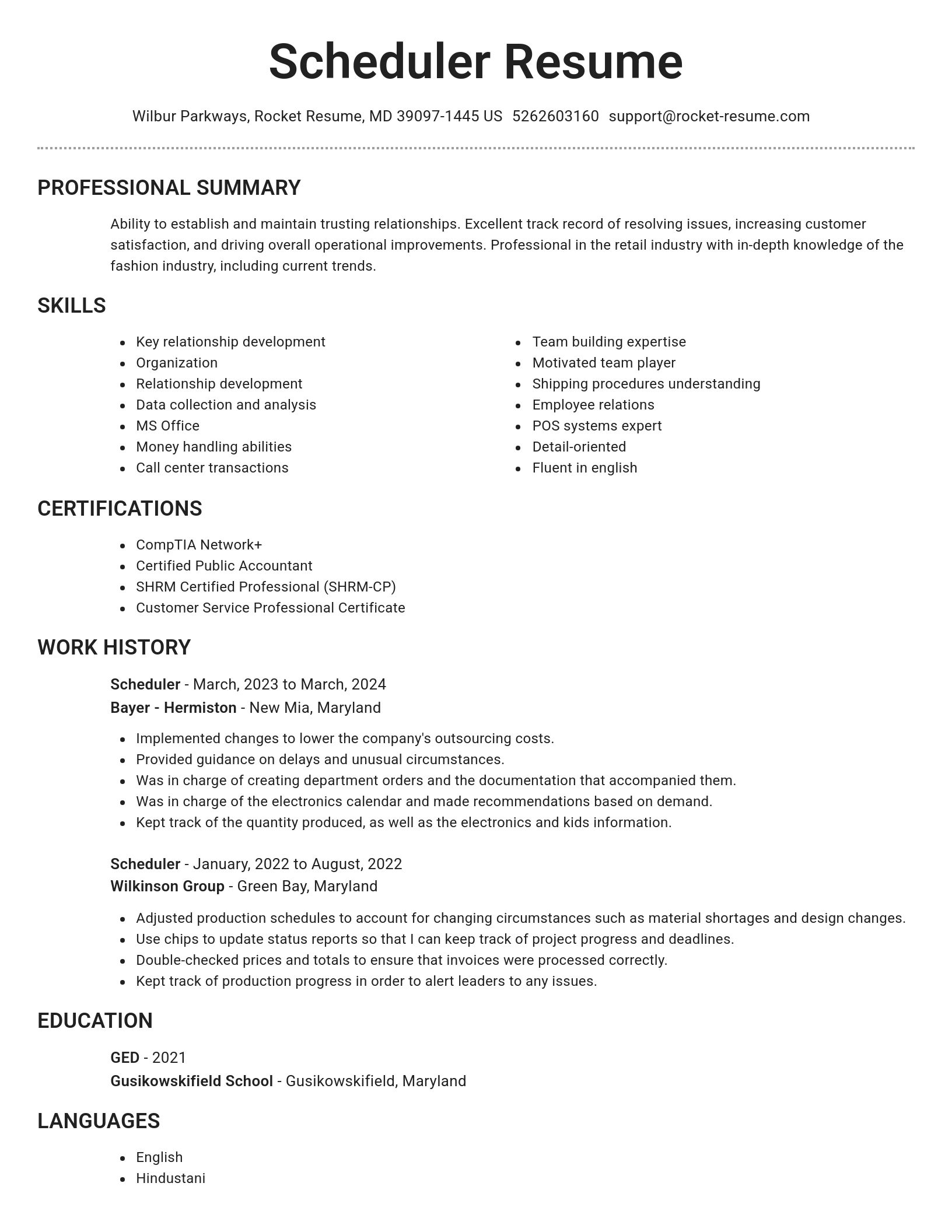 Brilliant resume template