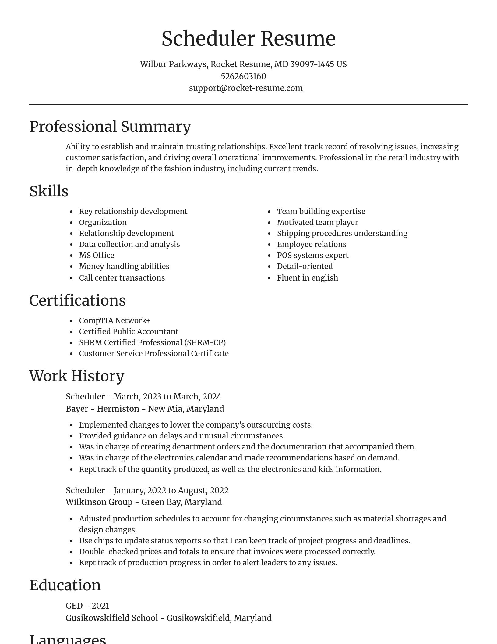 Focal Point resume template