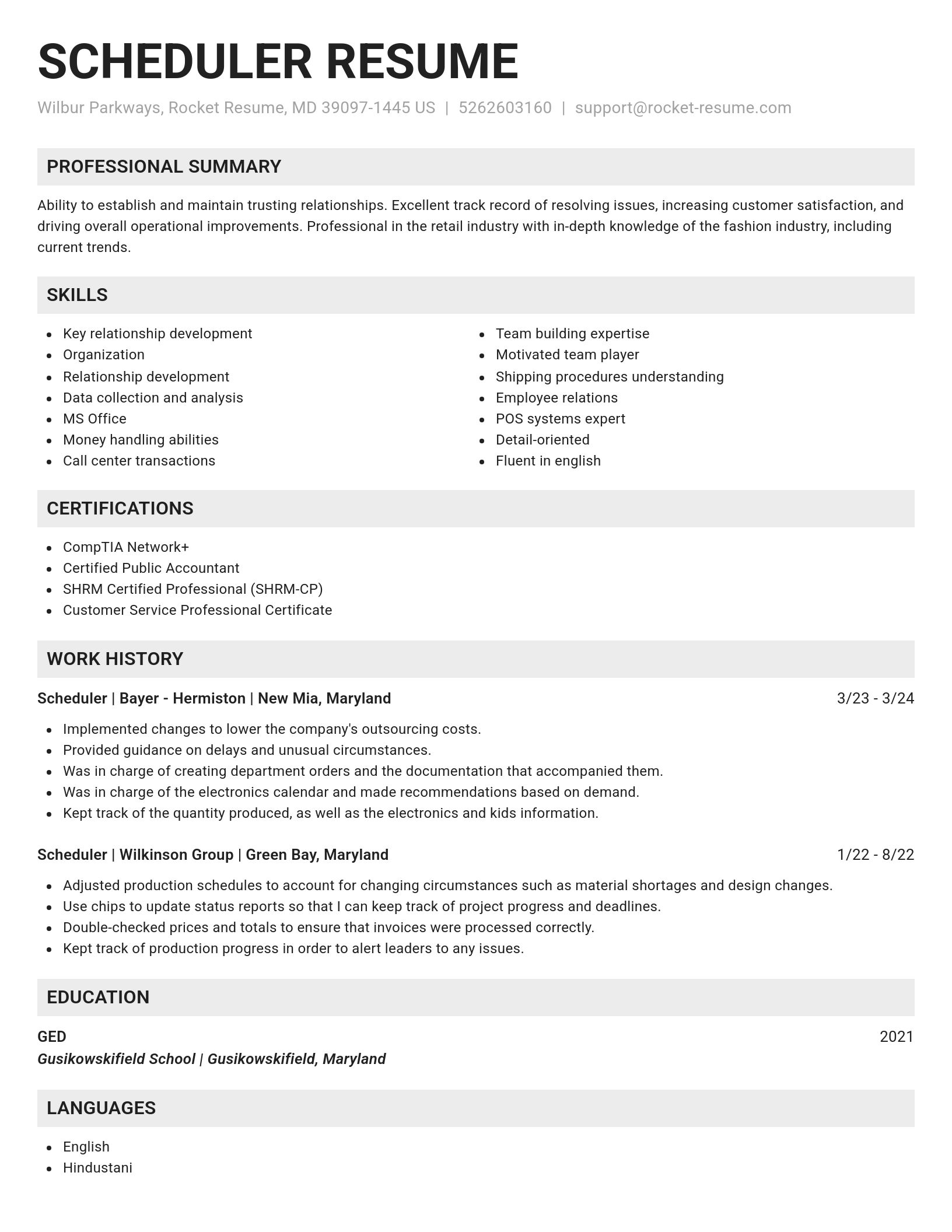 Genius resume template