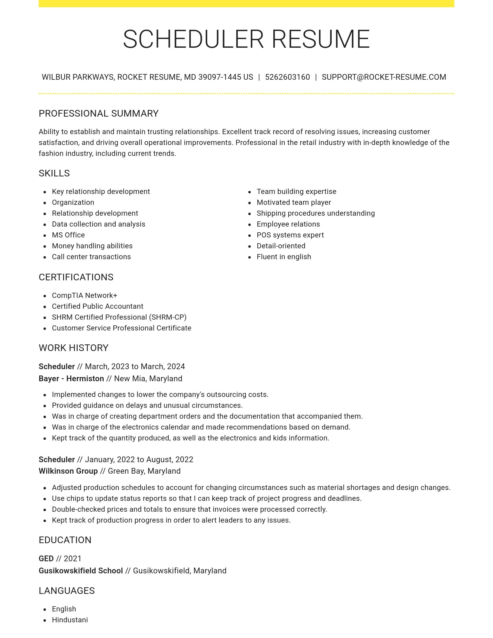 Grand resume template