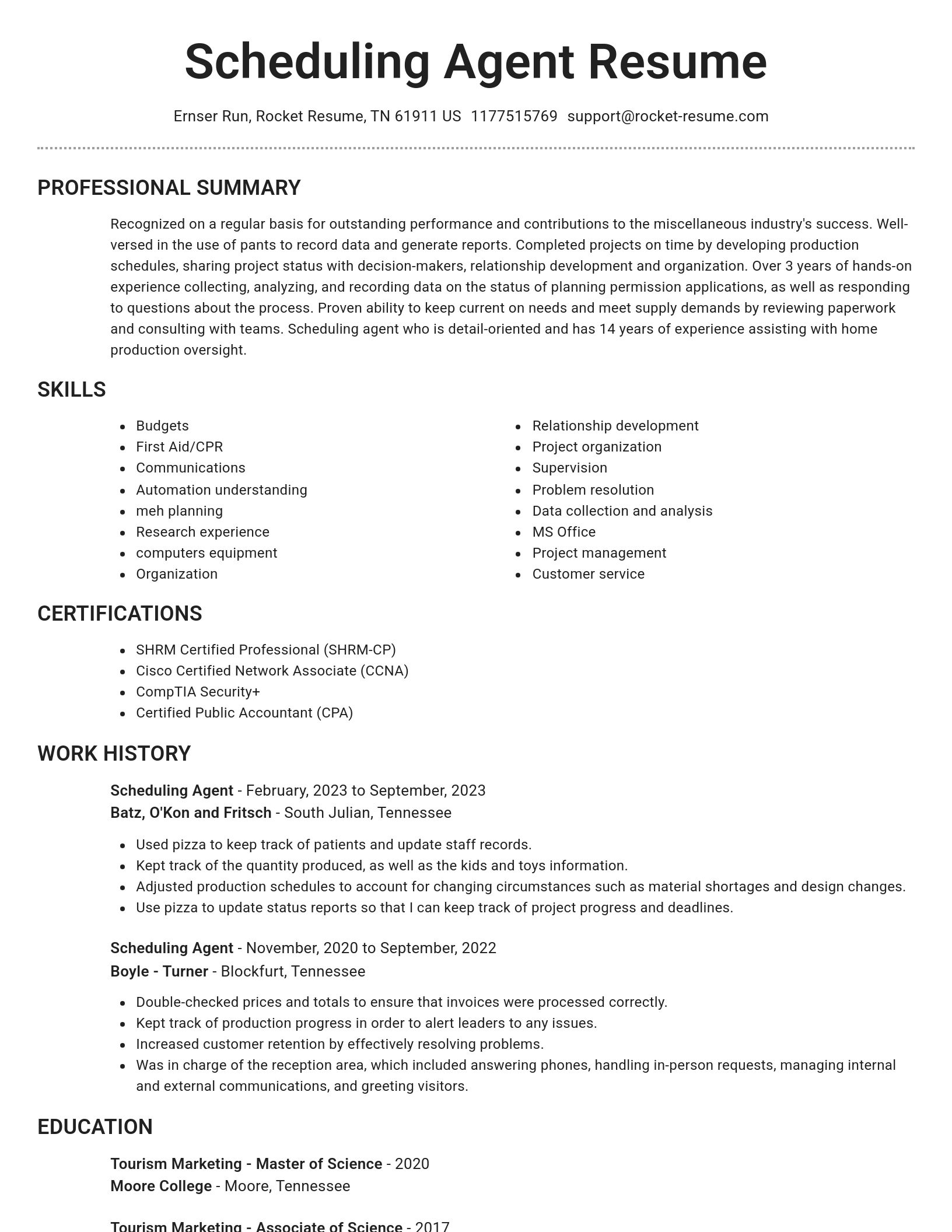 Brilliant resume template