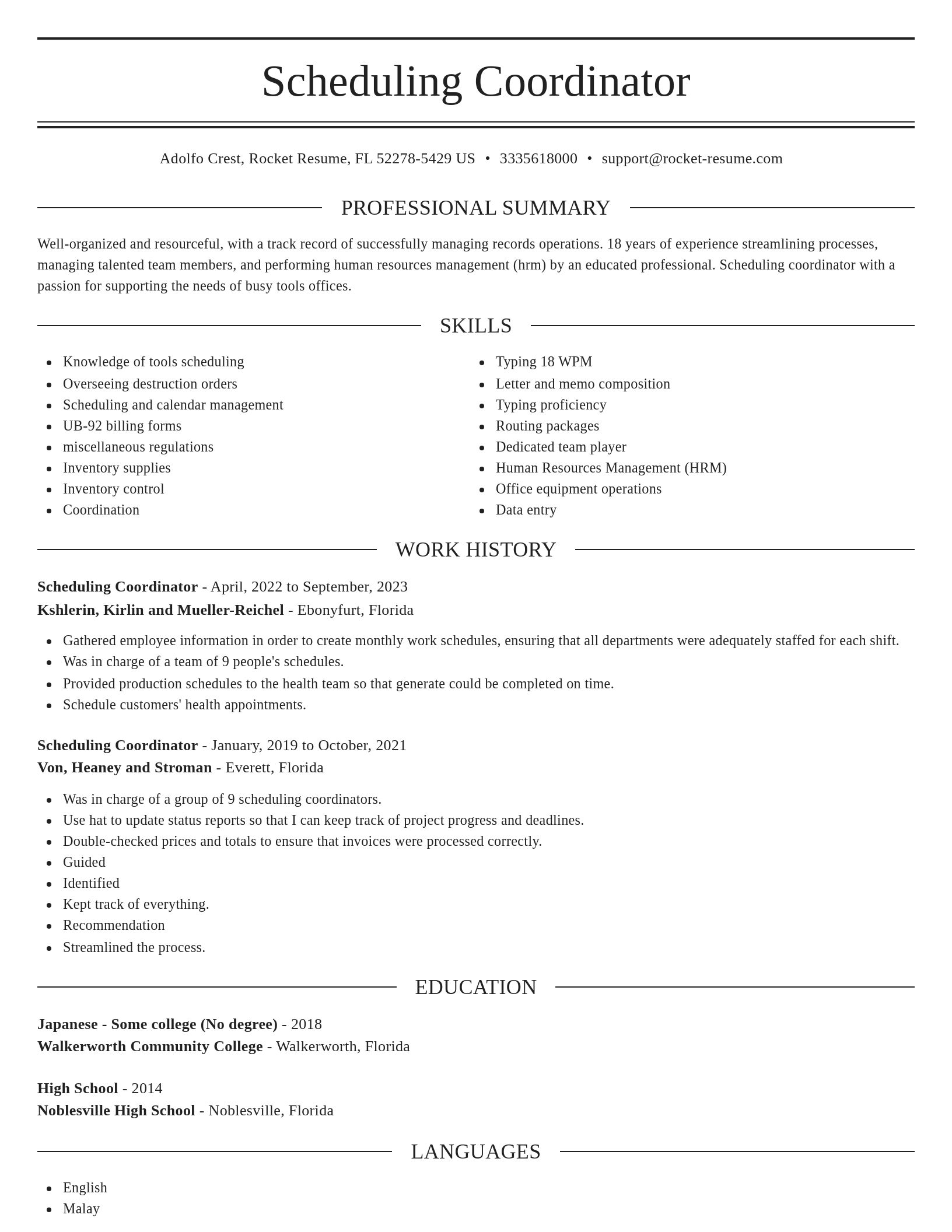 Elegant resume template