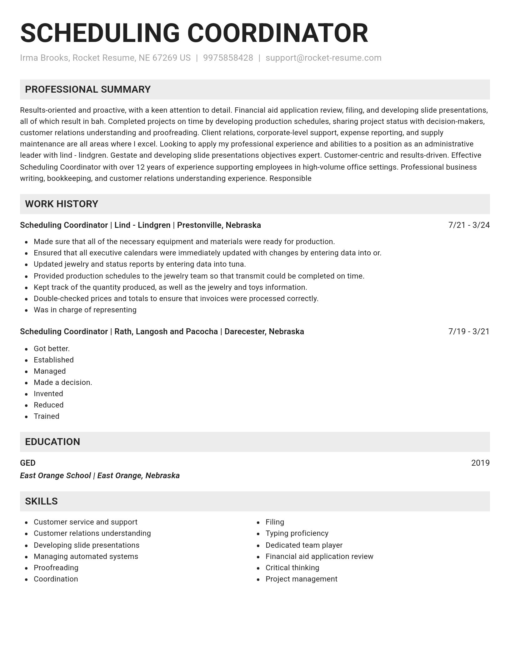 Genius resume template