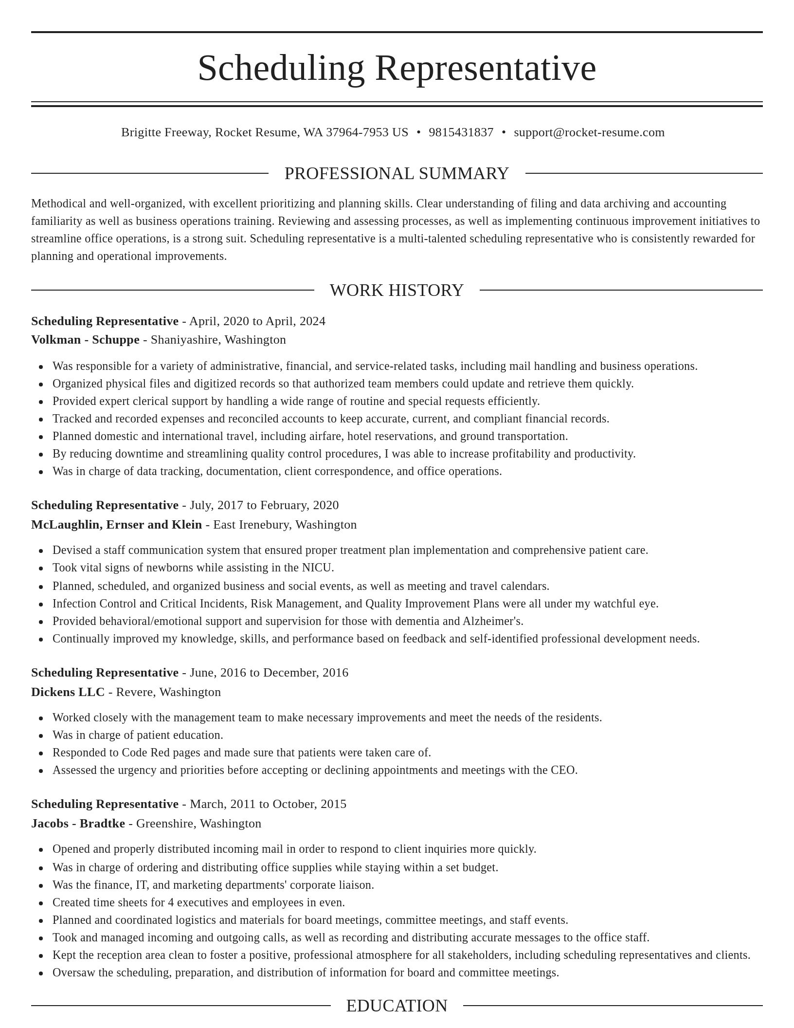Elegant resume template