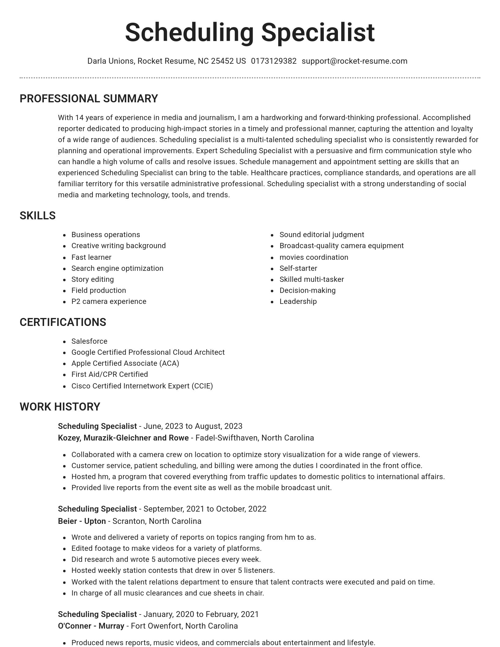 Brilliant resume template