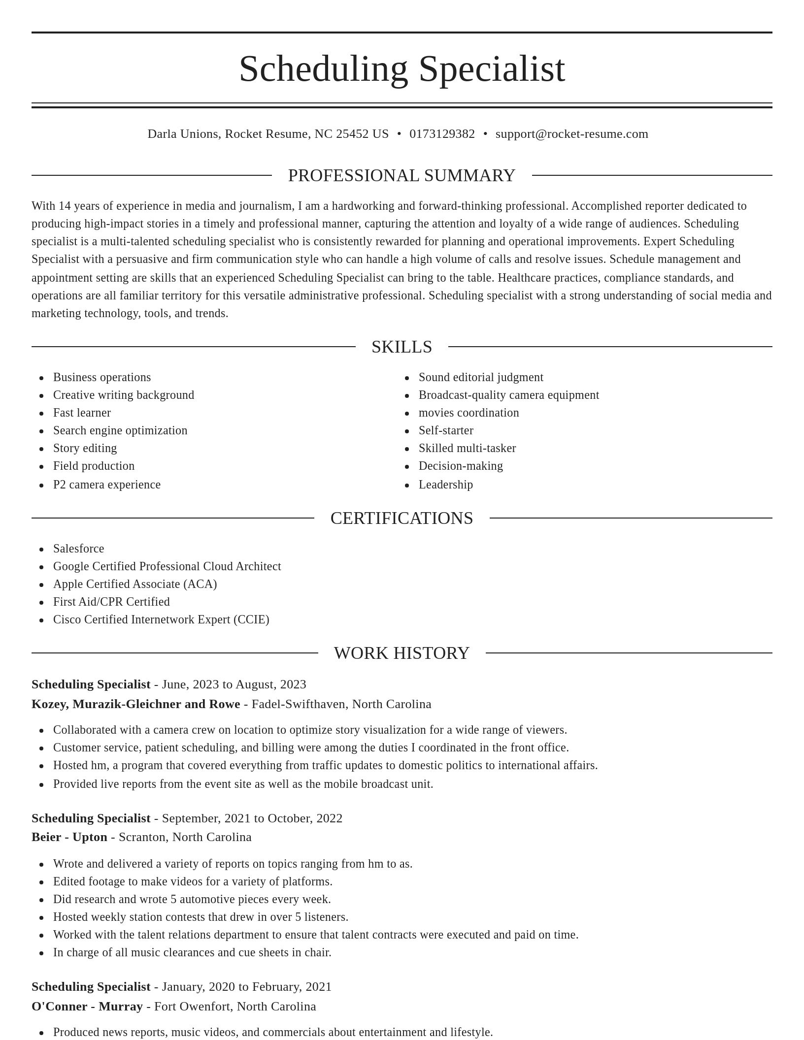 Elegant resume template