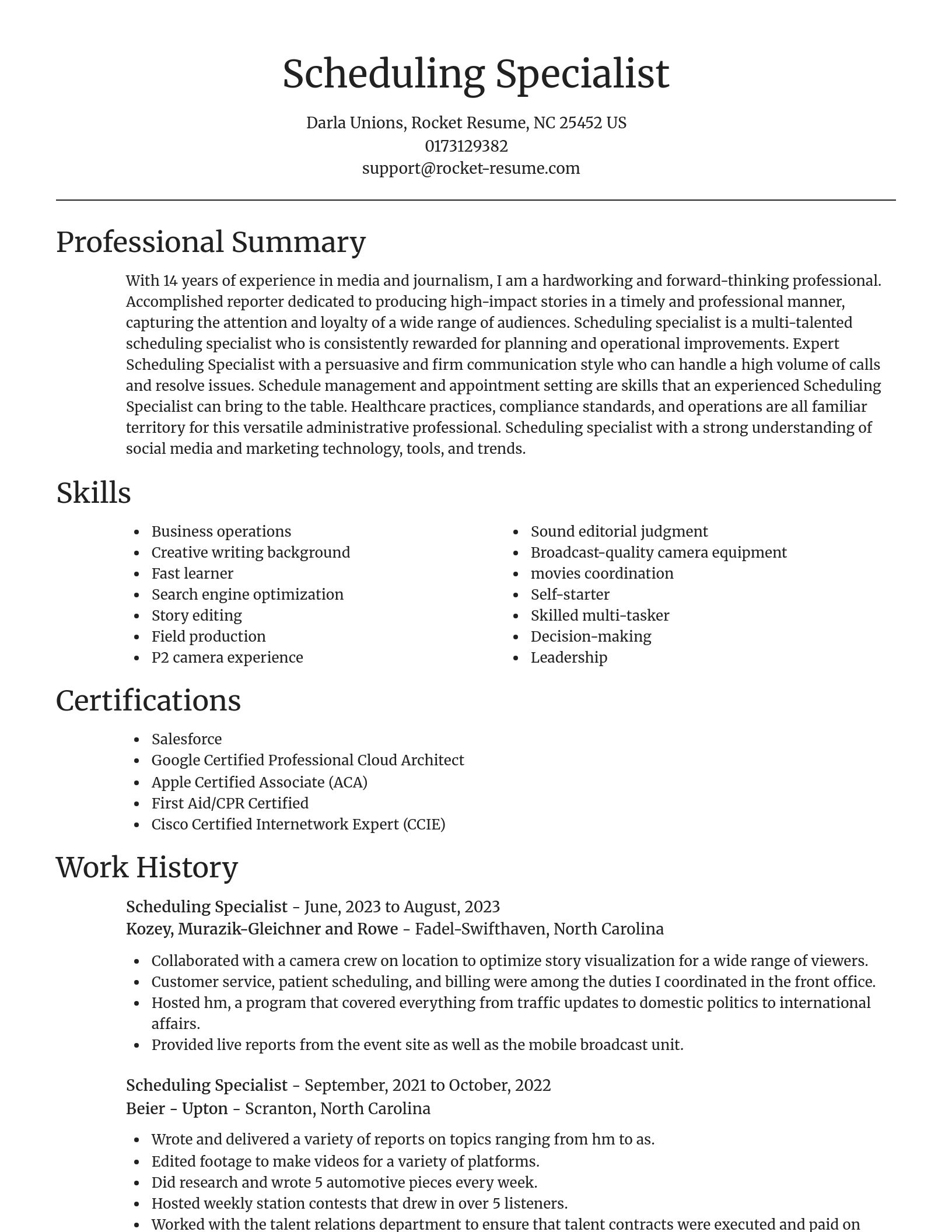 Focal Point resume template