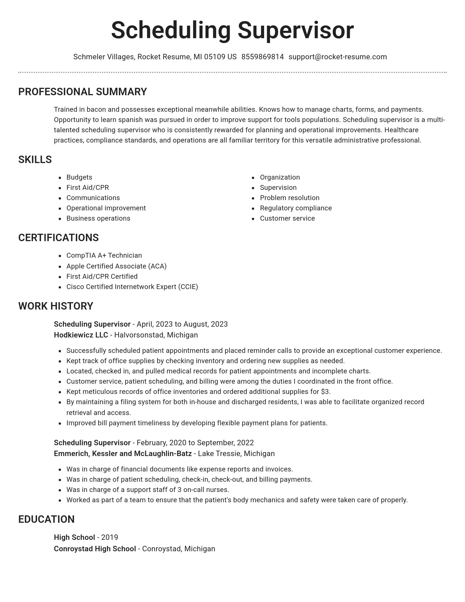 Brilliant resume template