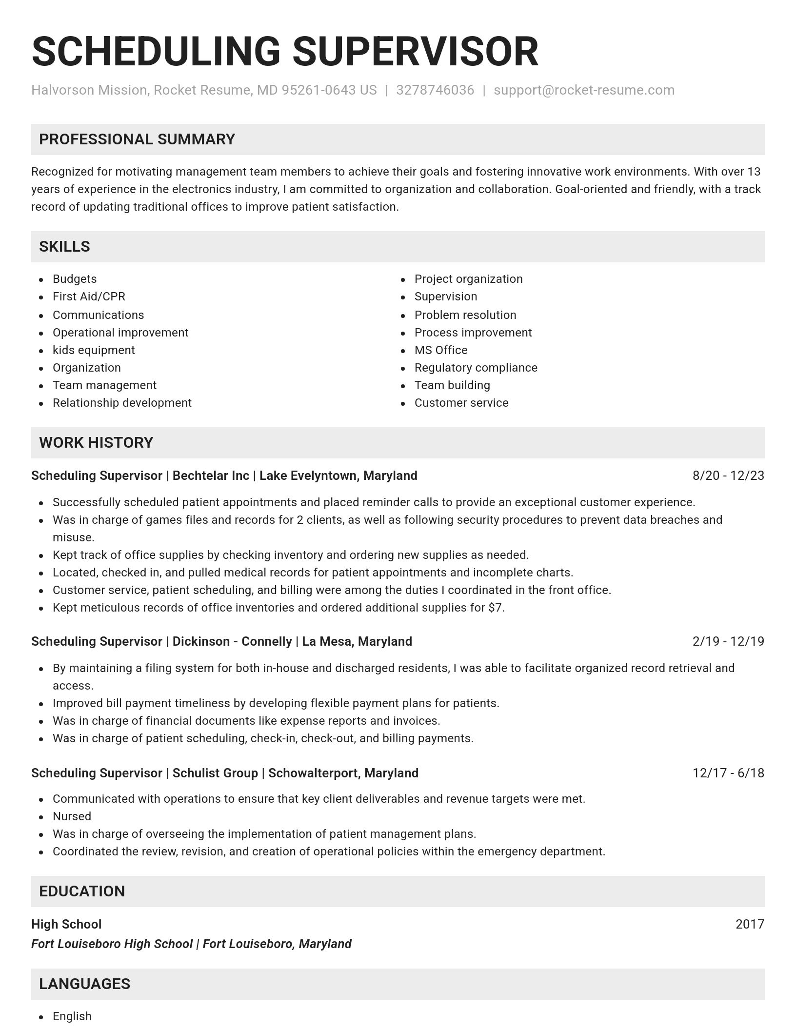 Genius resume template