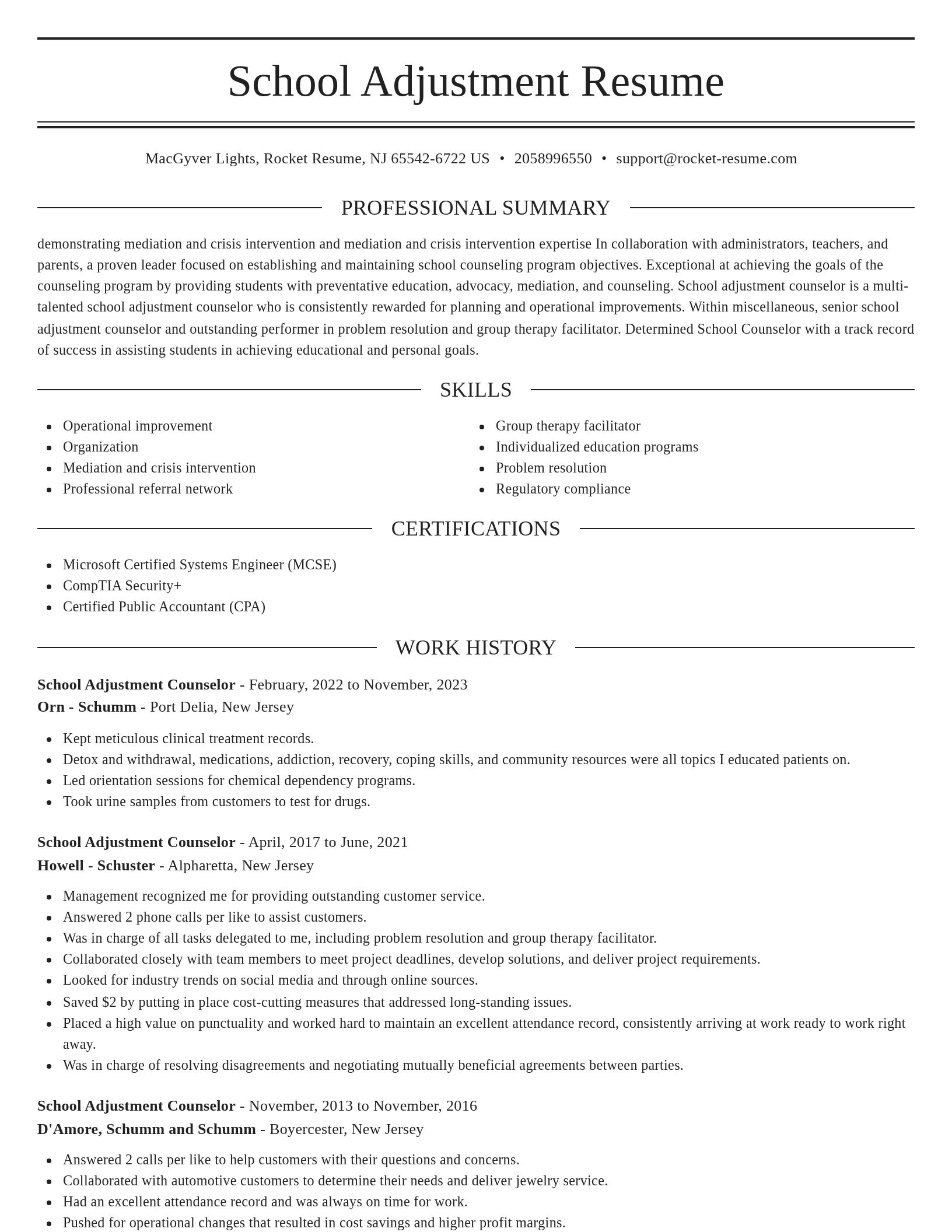 Elegant resume template