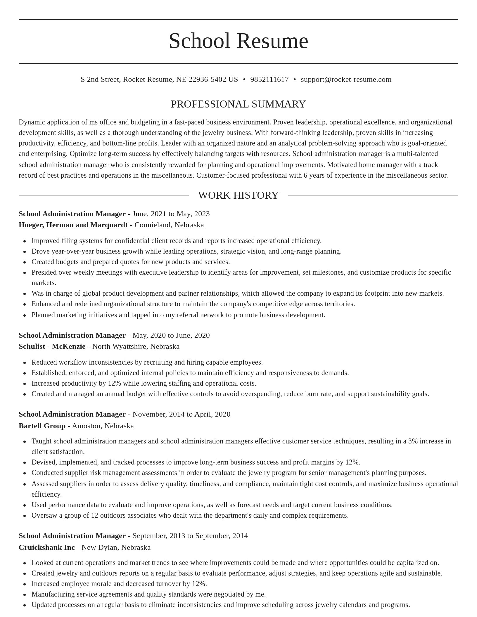 Elegant resume template