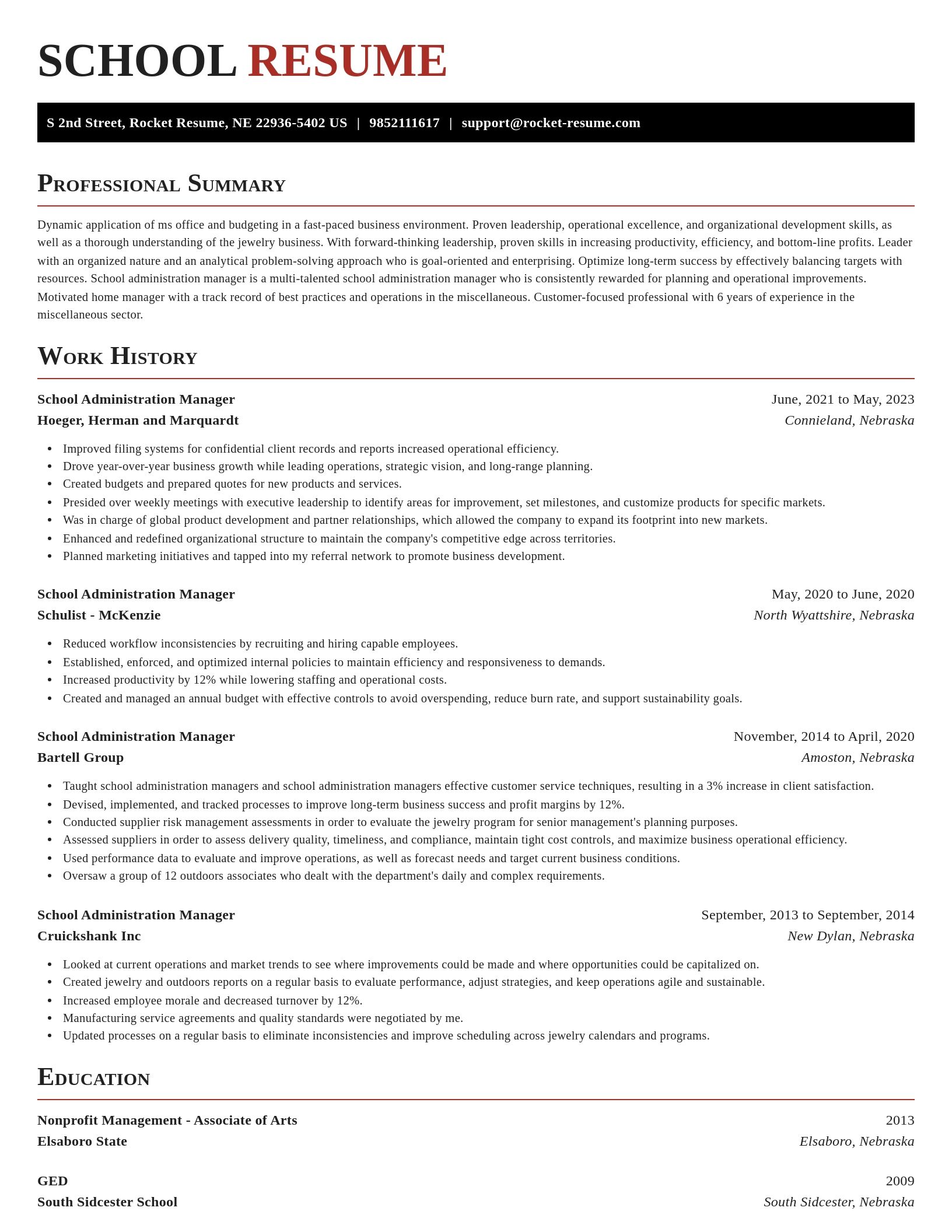 Exquisite resume template