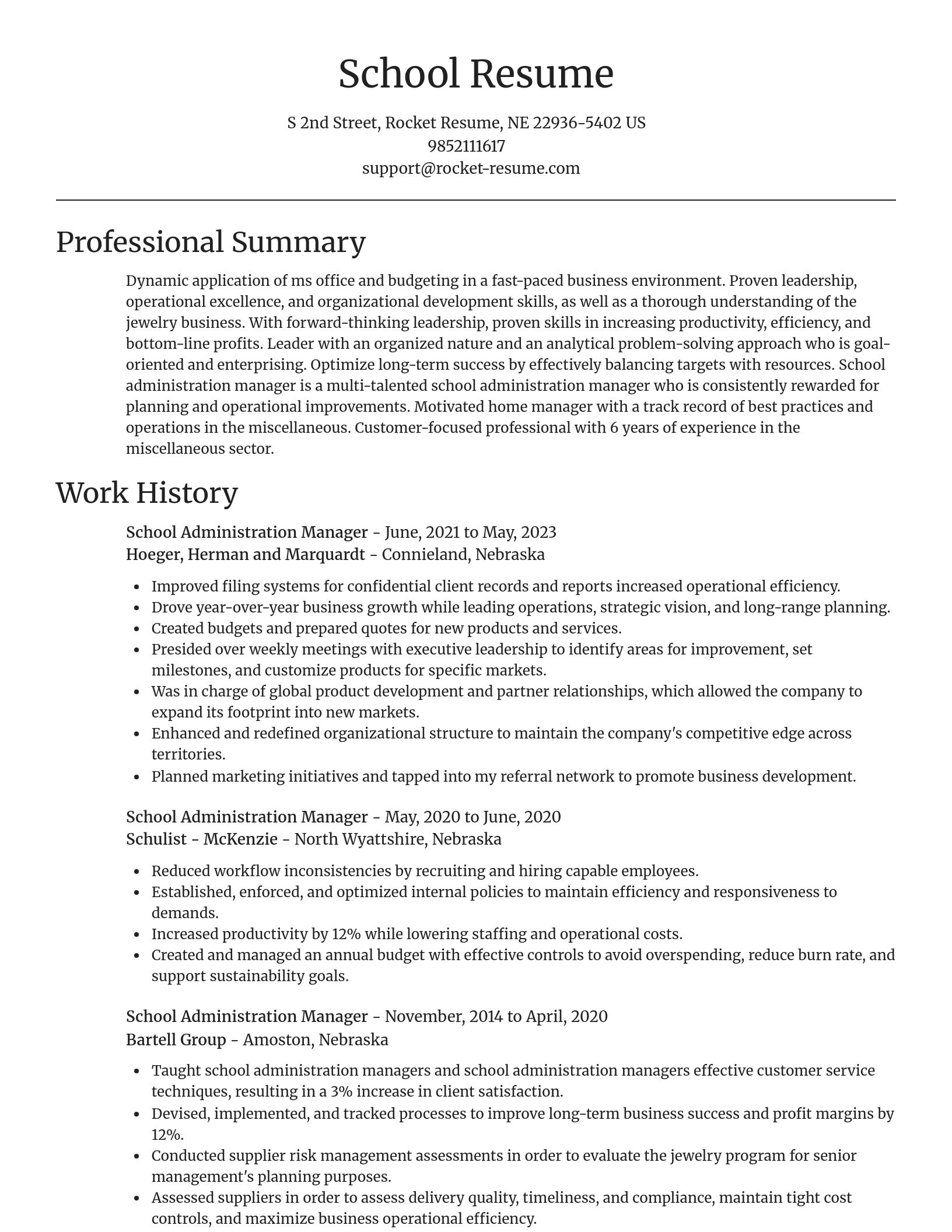 Focal Point resume template