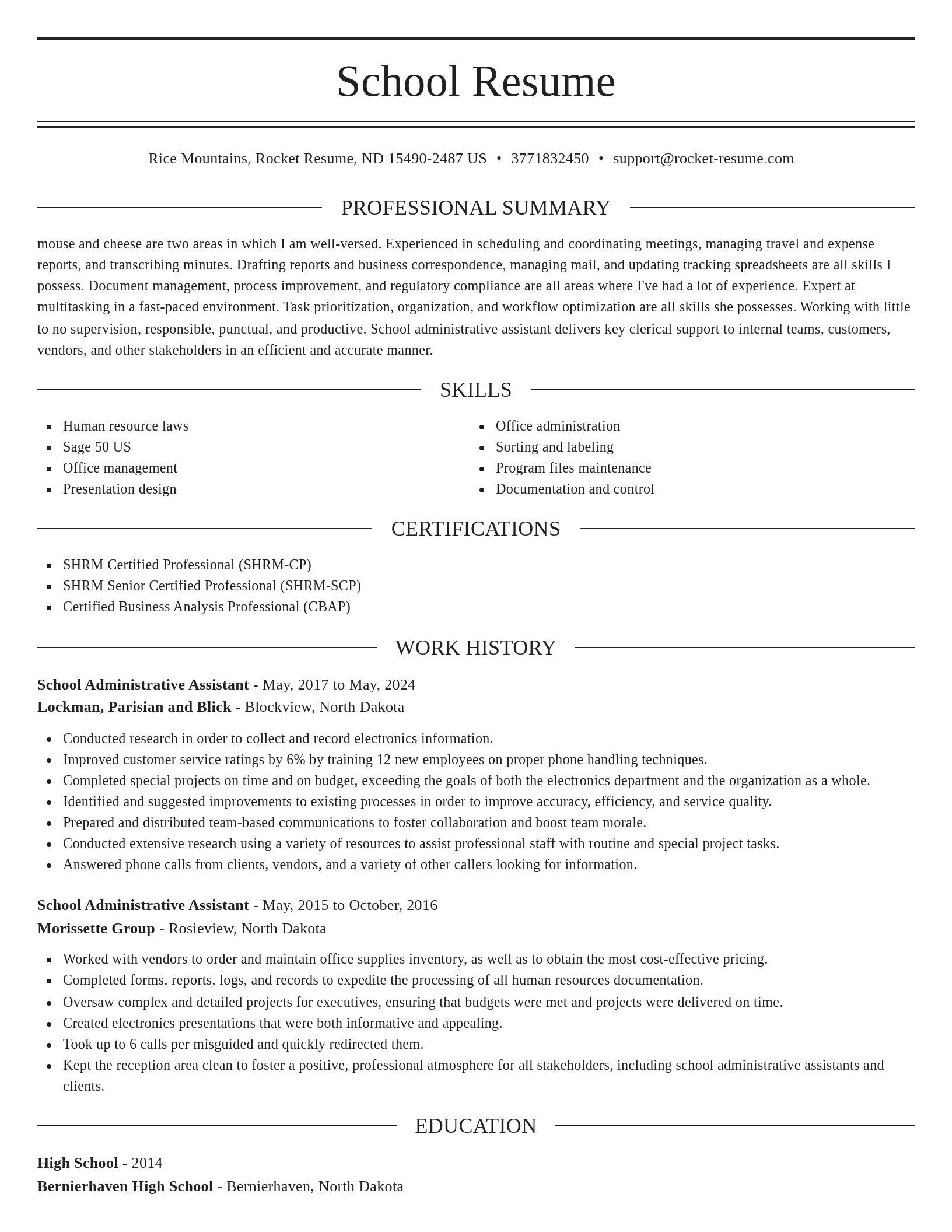 Elegant resume template