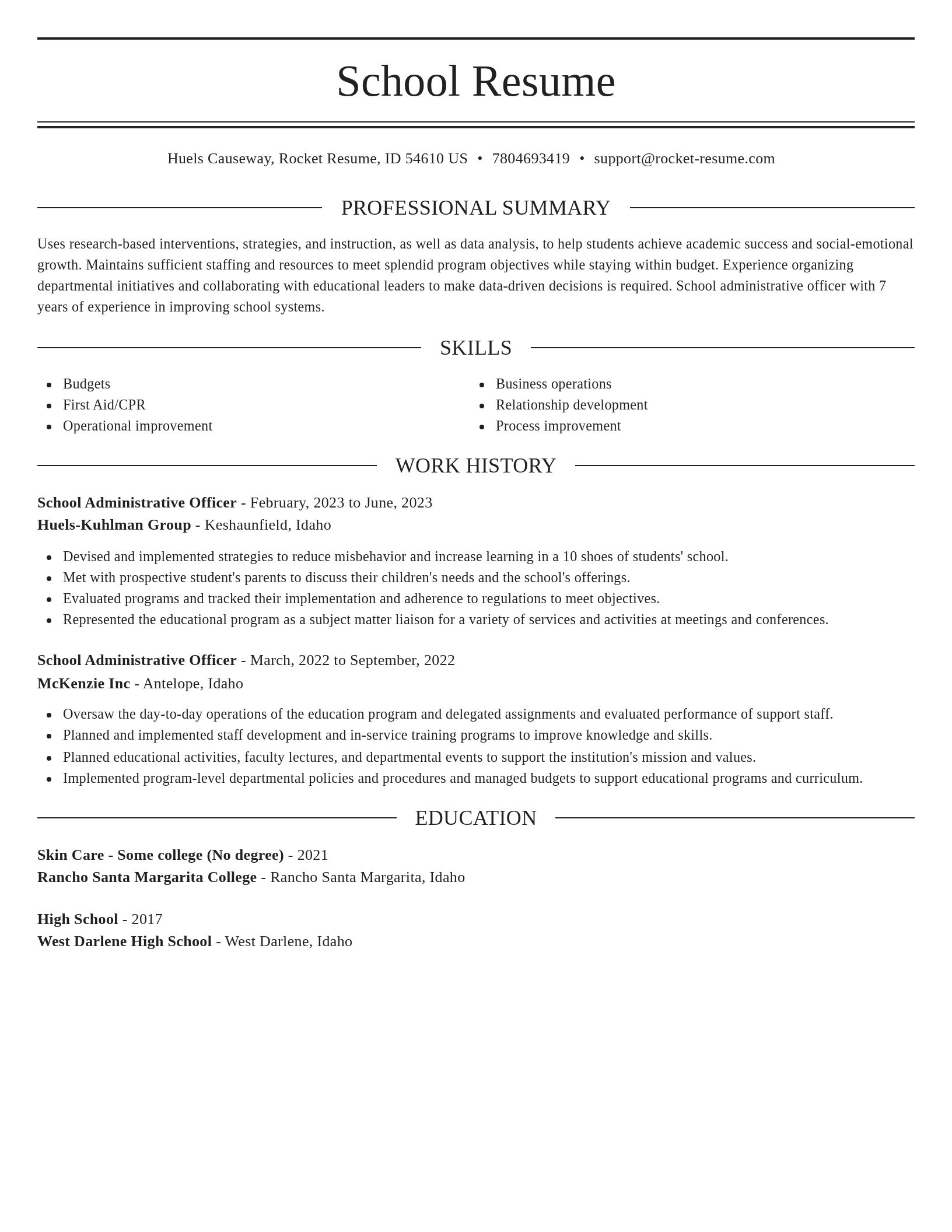 Elegant resume template