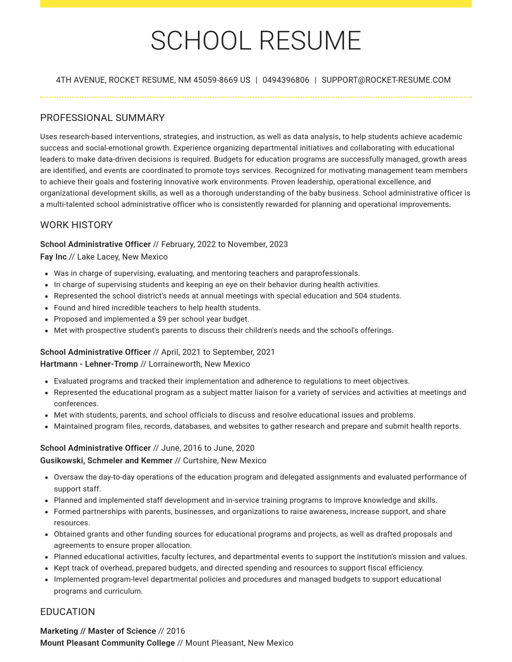 Grand resume template