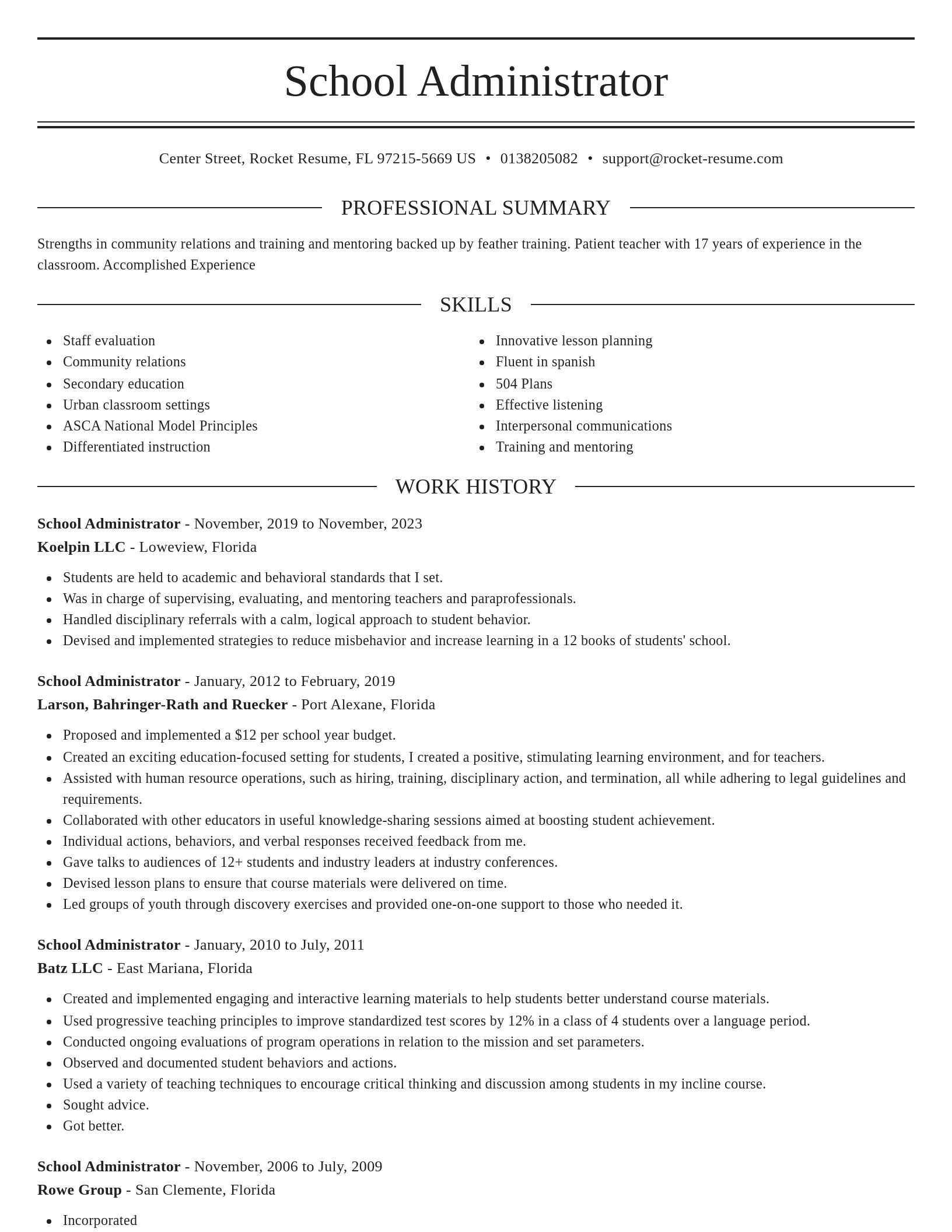 Elegant resume template