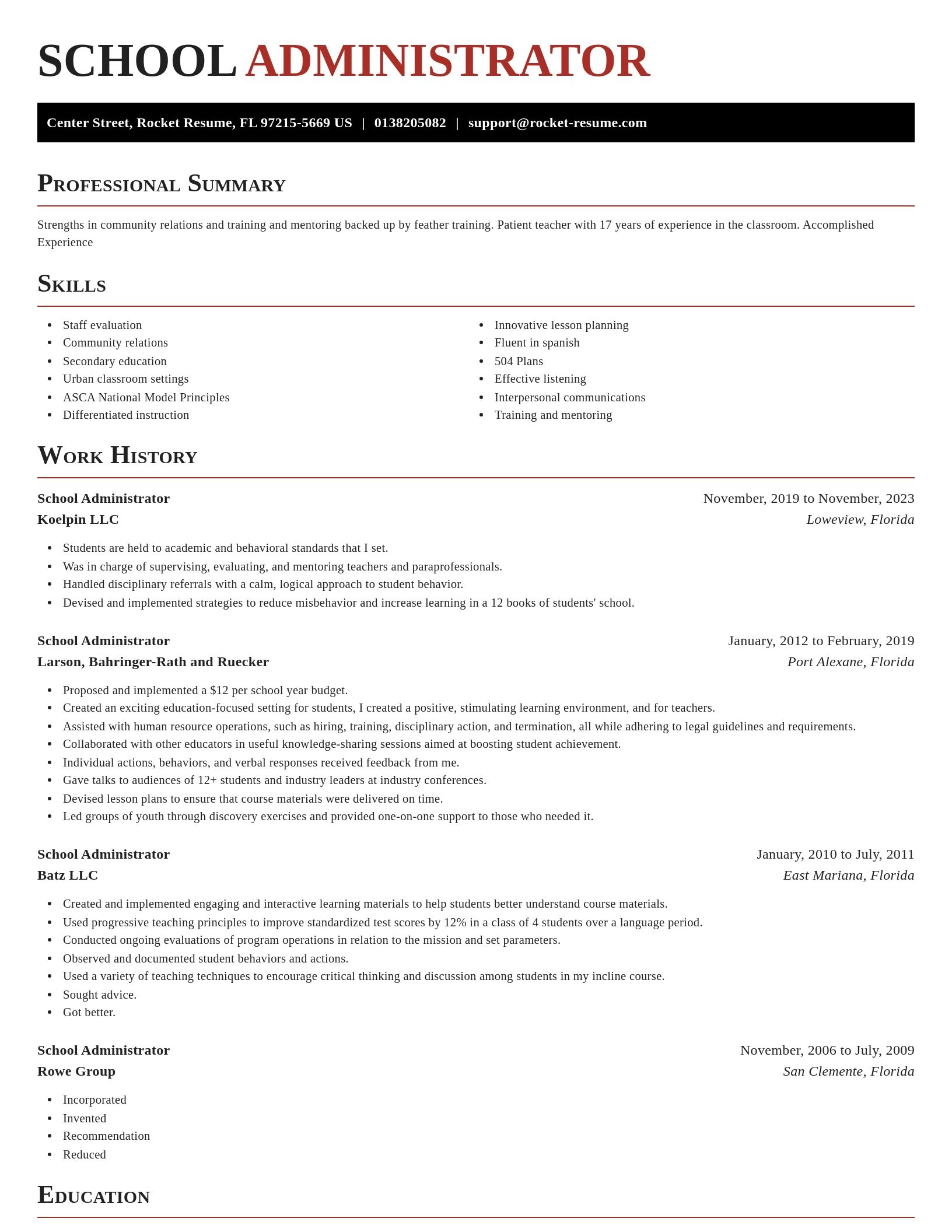 Exquisite resume template