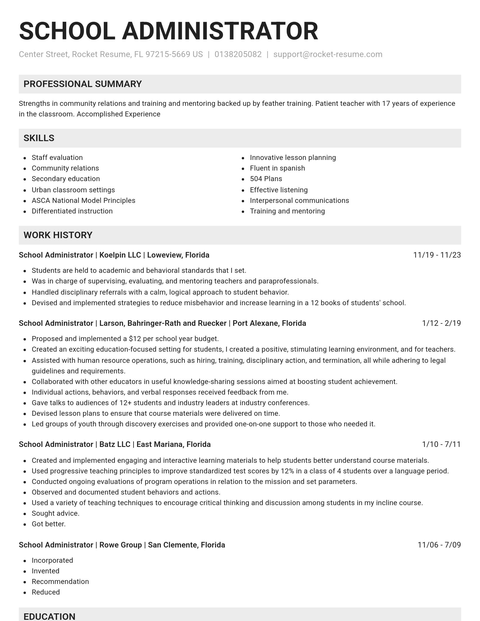 Genius resume template