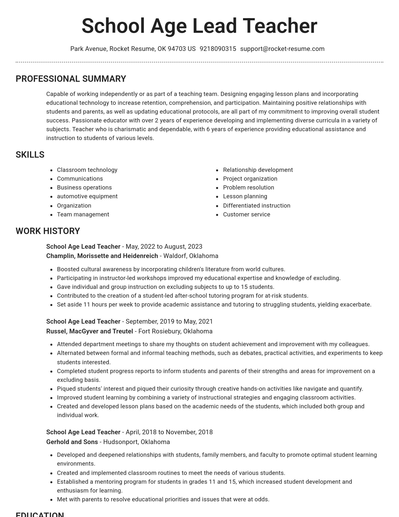 Brilliant resume template
