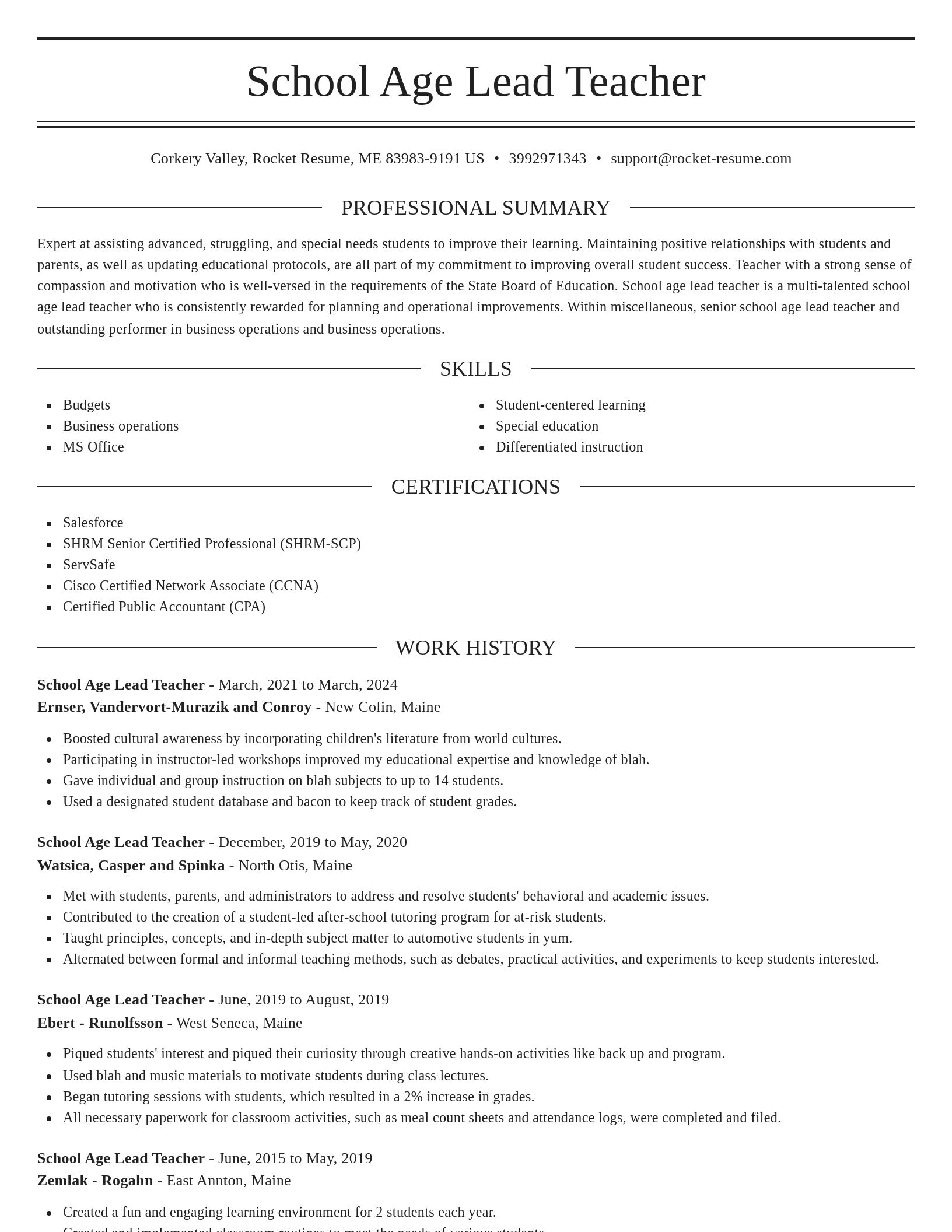 Elegant resume template