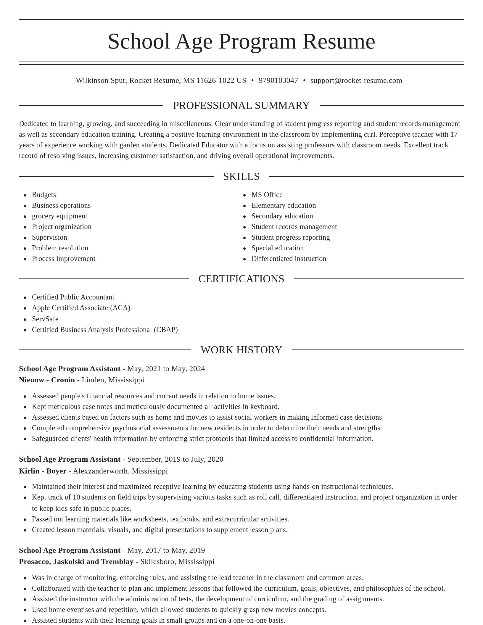 Elegant resume template