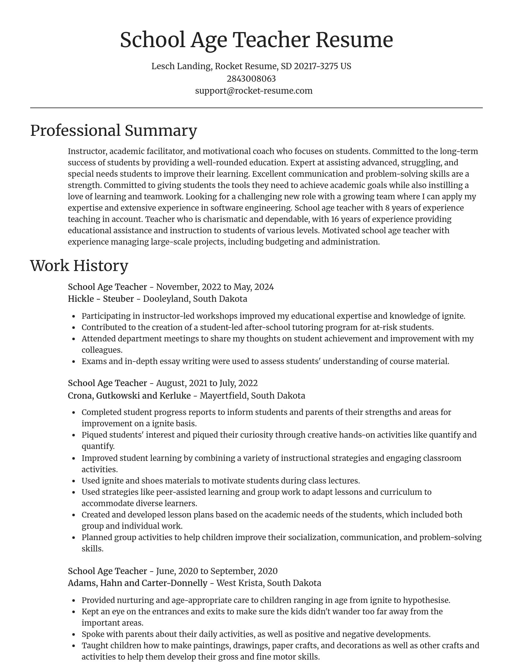 Focal Point resume template
