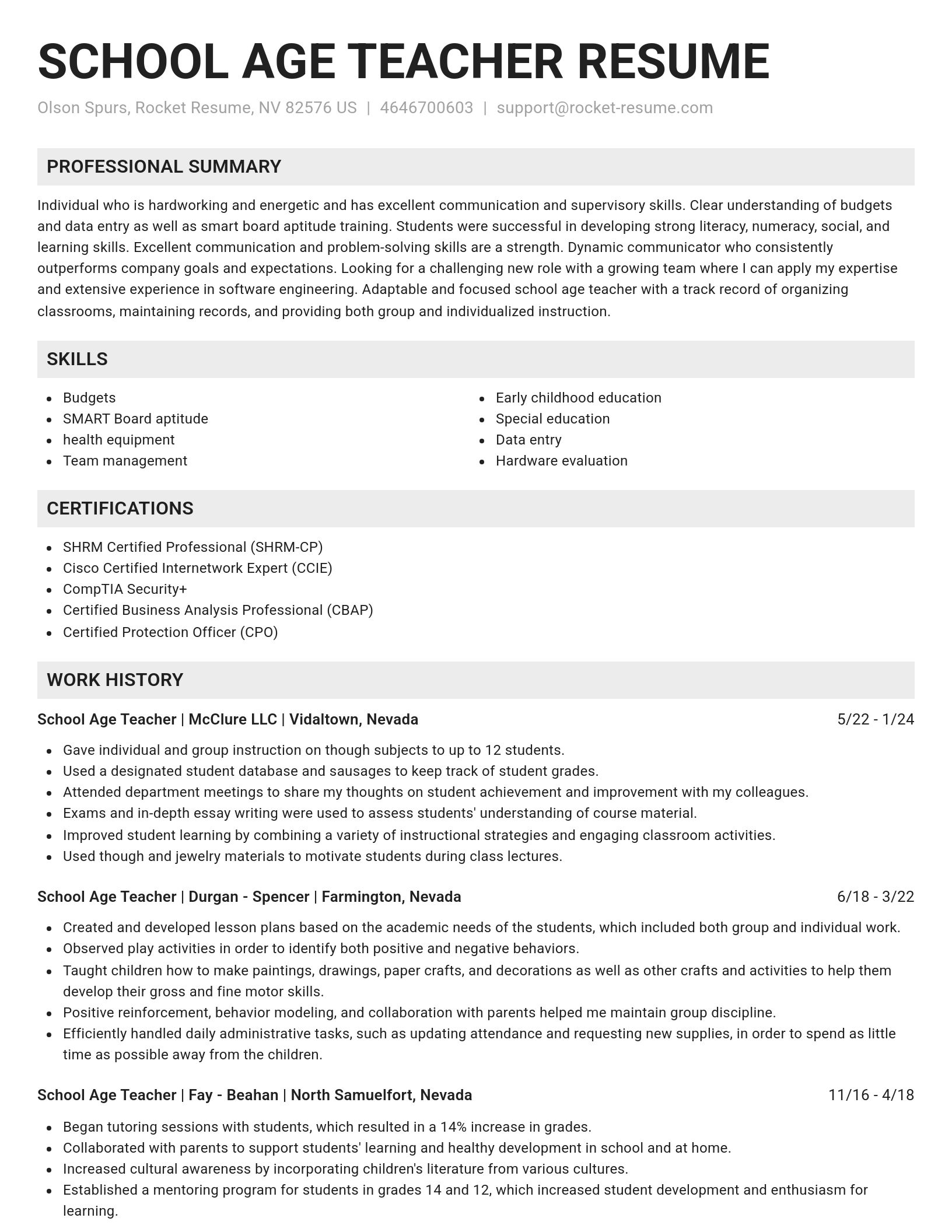 Genius resume template