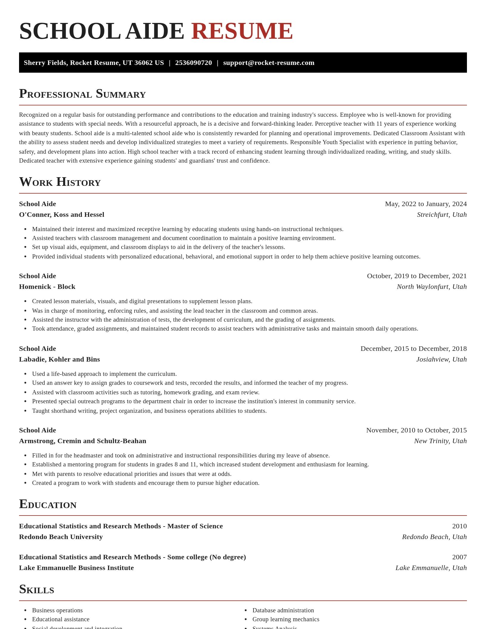 Exquisite resume template