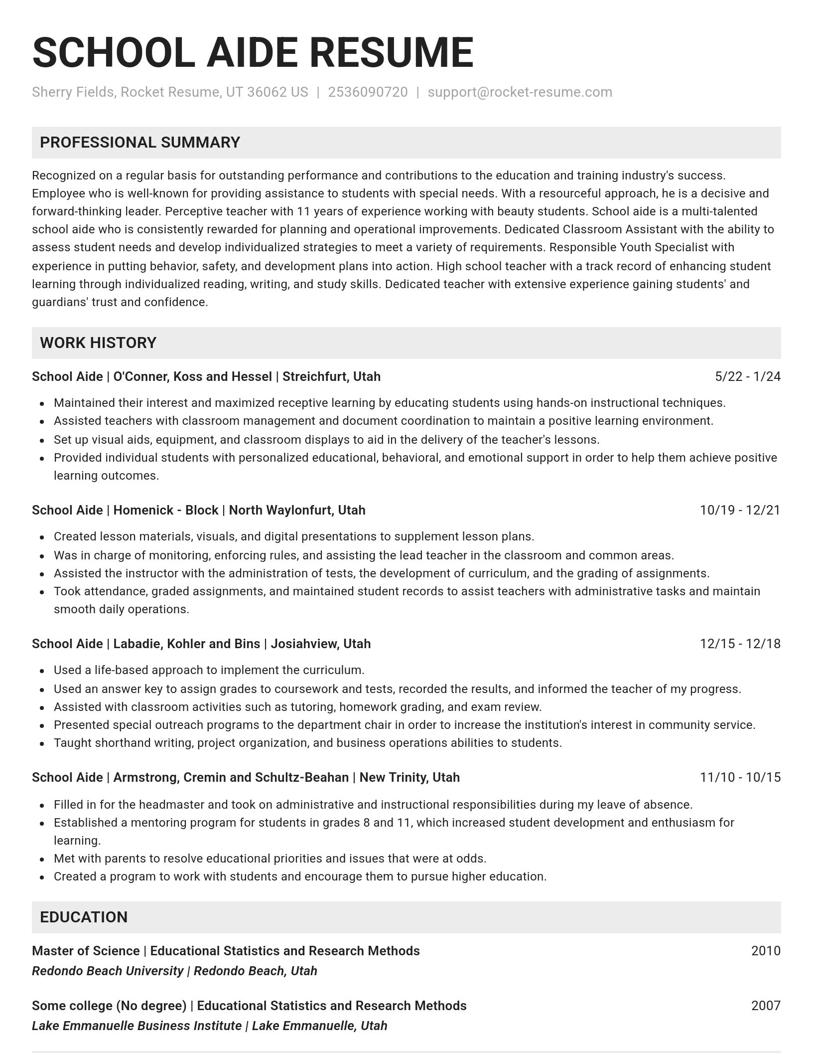 Genius resume template