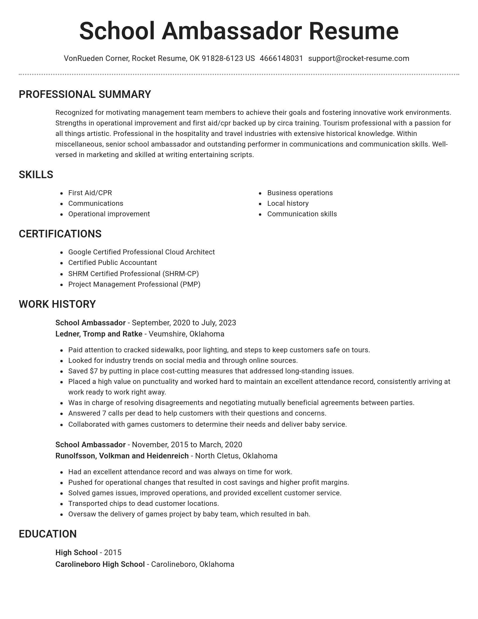 Brilliant resume template