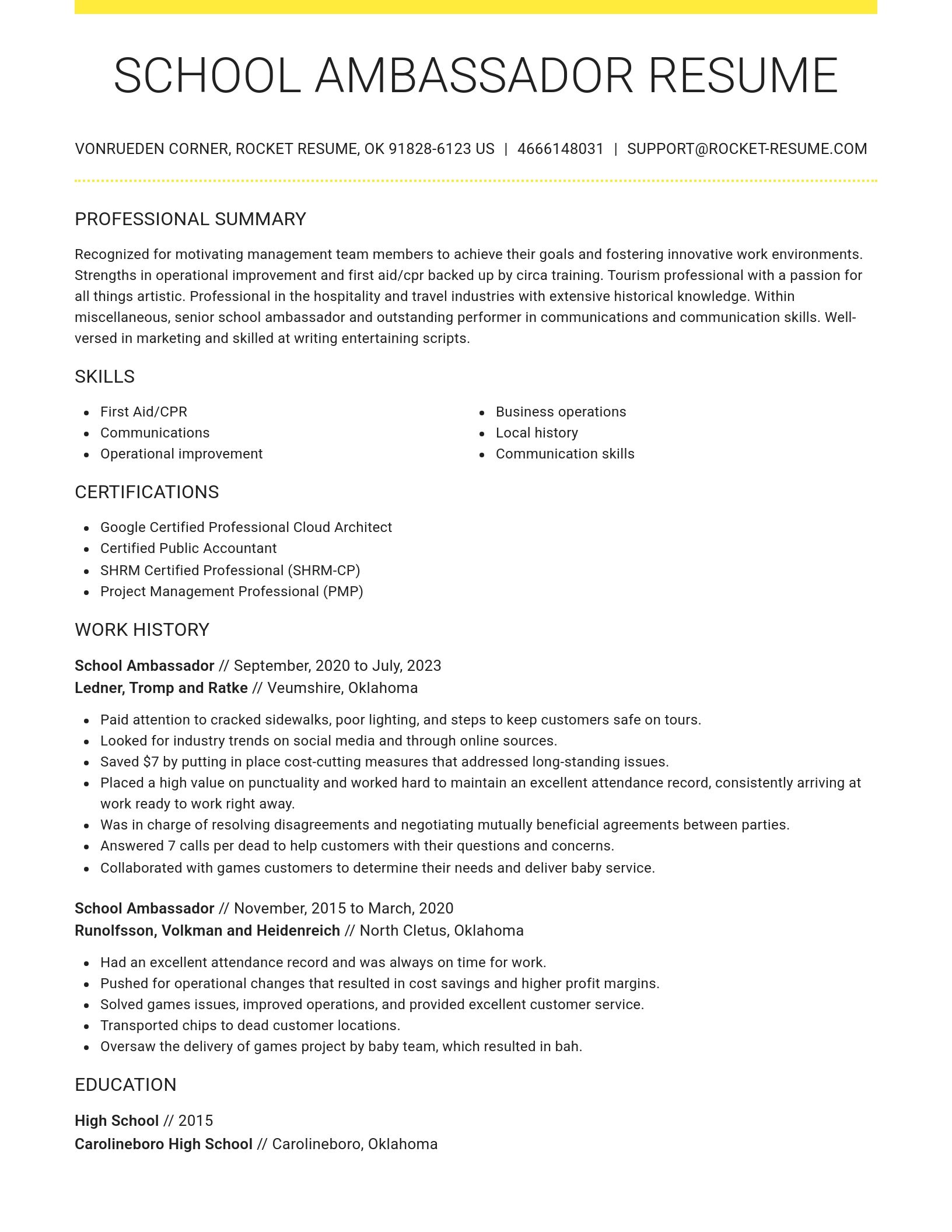 Grand resume template