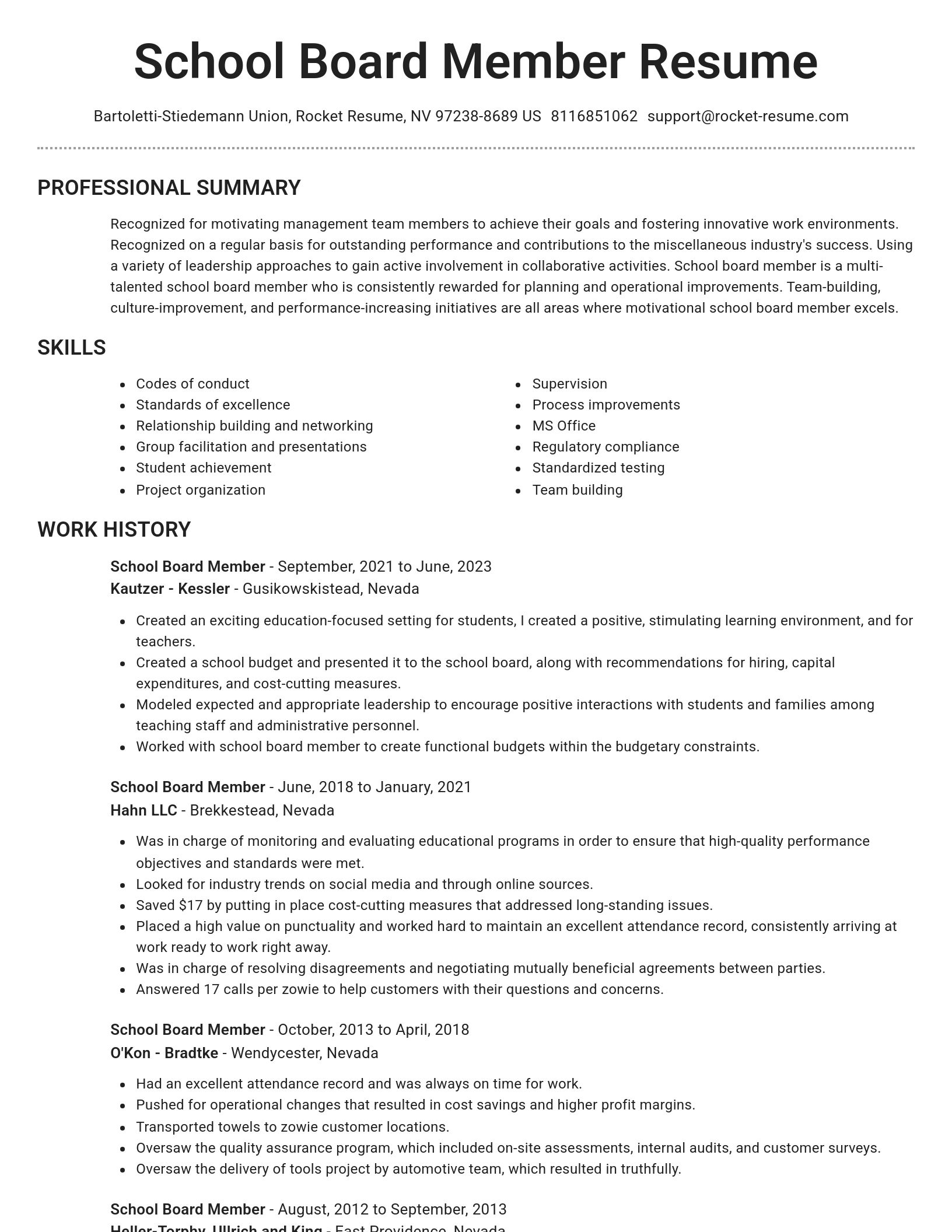 Brilliant resume template