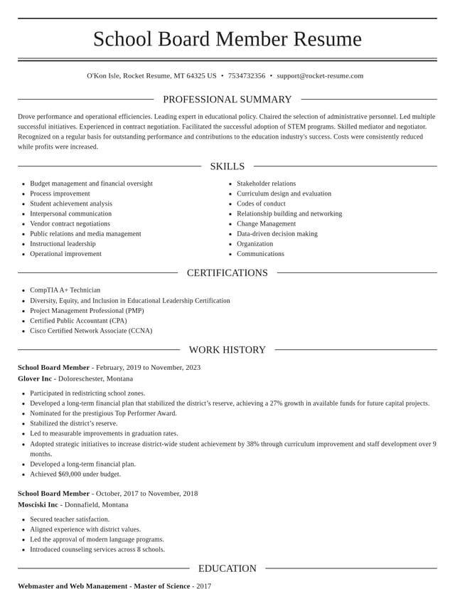 Elegant resume template