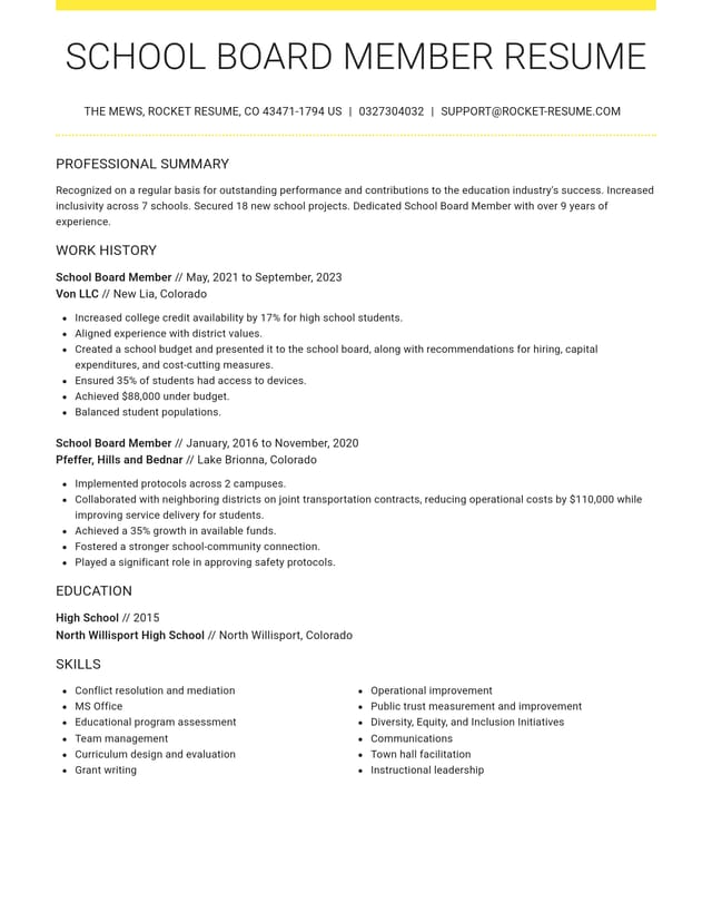 Grand resume template