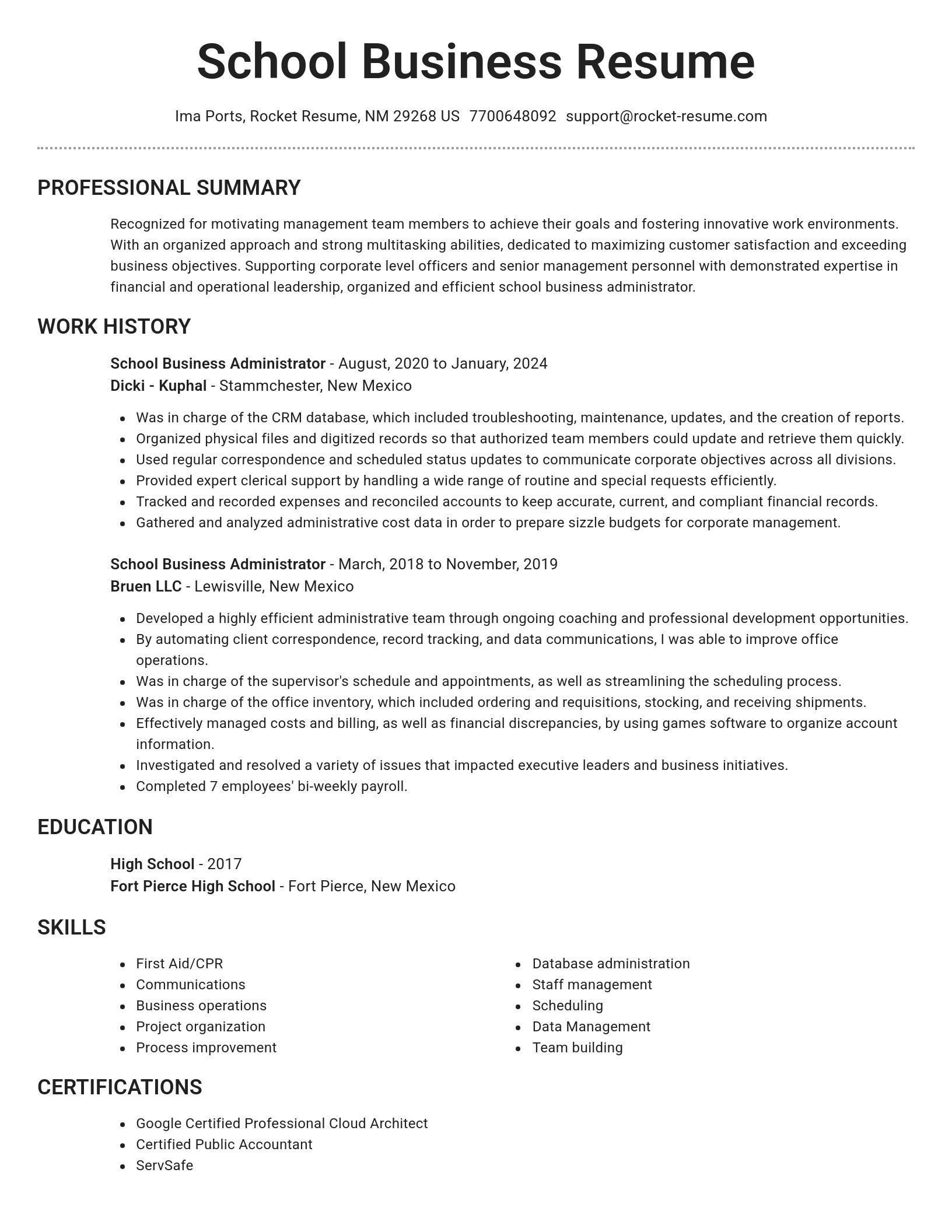 Brilliant resume template